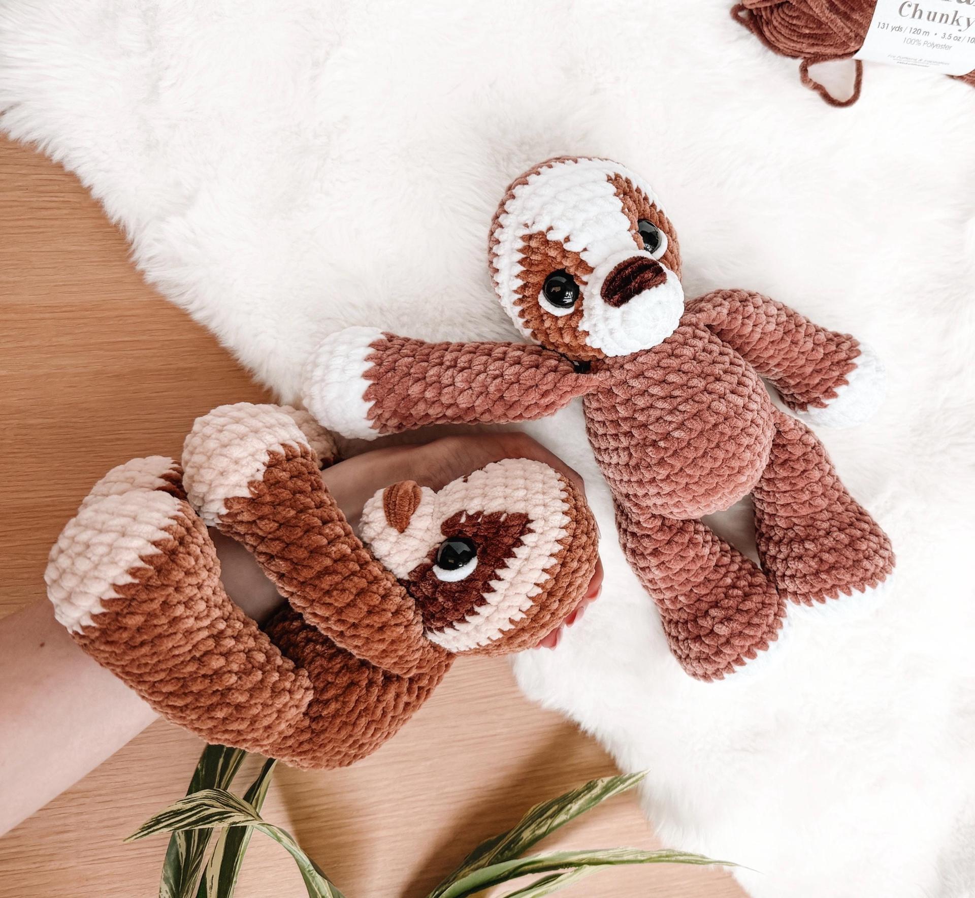 LOW SEW Sloth Crochet Pattern, diy Amigurumi Toy (PDF Pattern) thumbnail 3