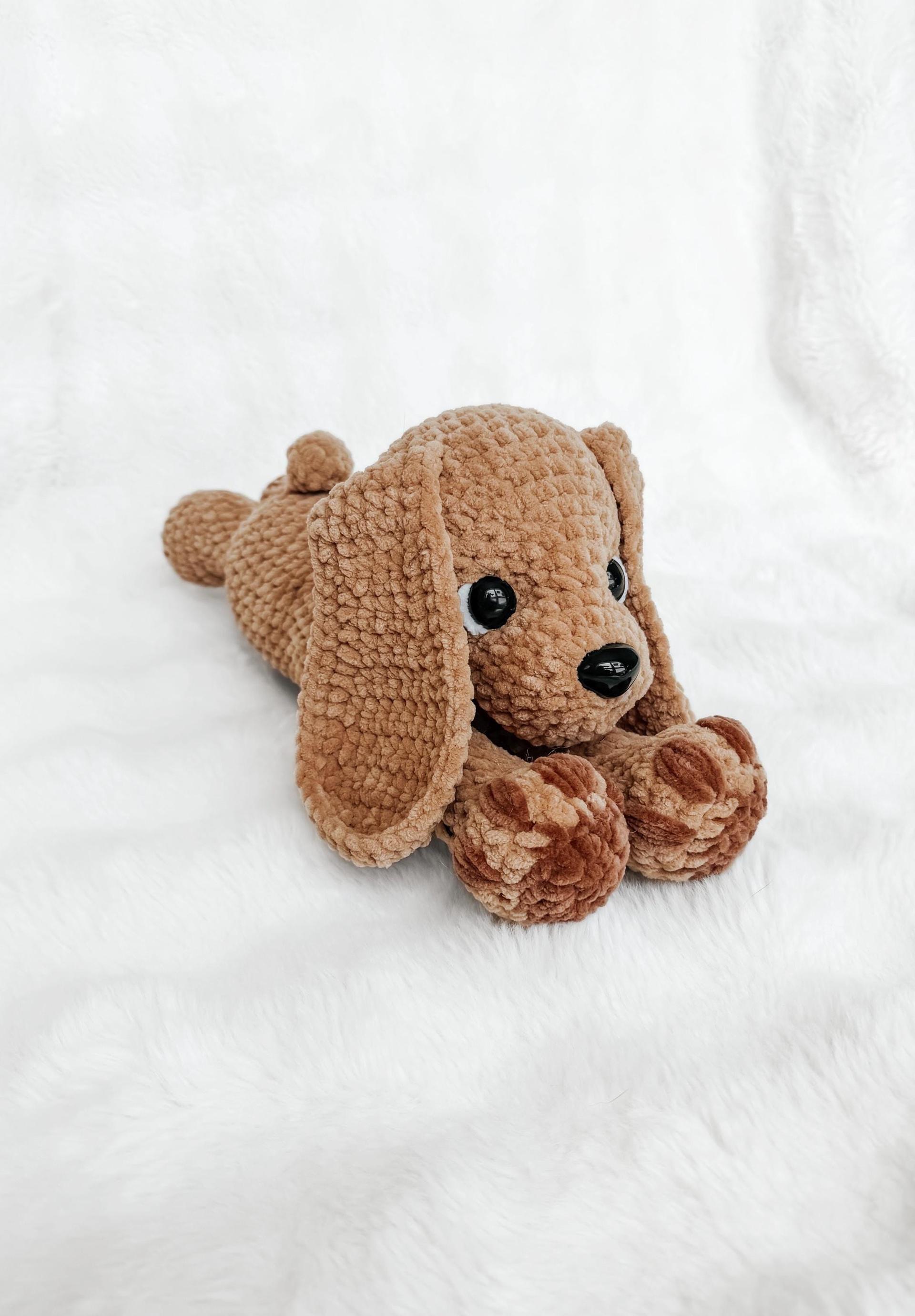 LOW SEW Splooting Puppy Crochet Pattern, Corgi & Floppy Eared Dog Amigurumi Tutorial (PDF Pattern) thumbnail 5