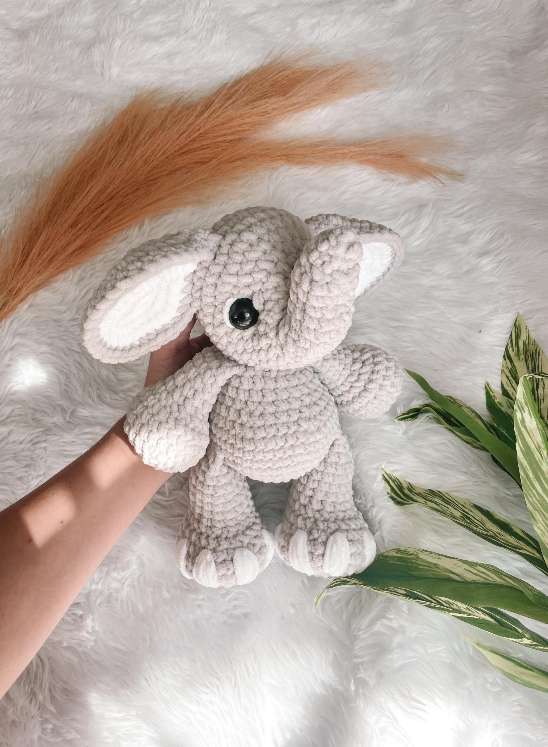 LOW SEW Elephant Crochet Pattern Elephant Amigurumi Pattern DIY Crochet Tutorial Elephant Crochet Animal Patterns Amigurumi Plush Elephant thumbnail 3