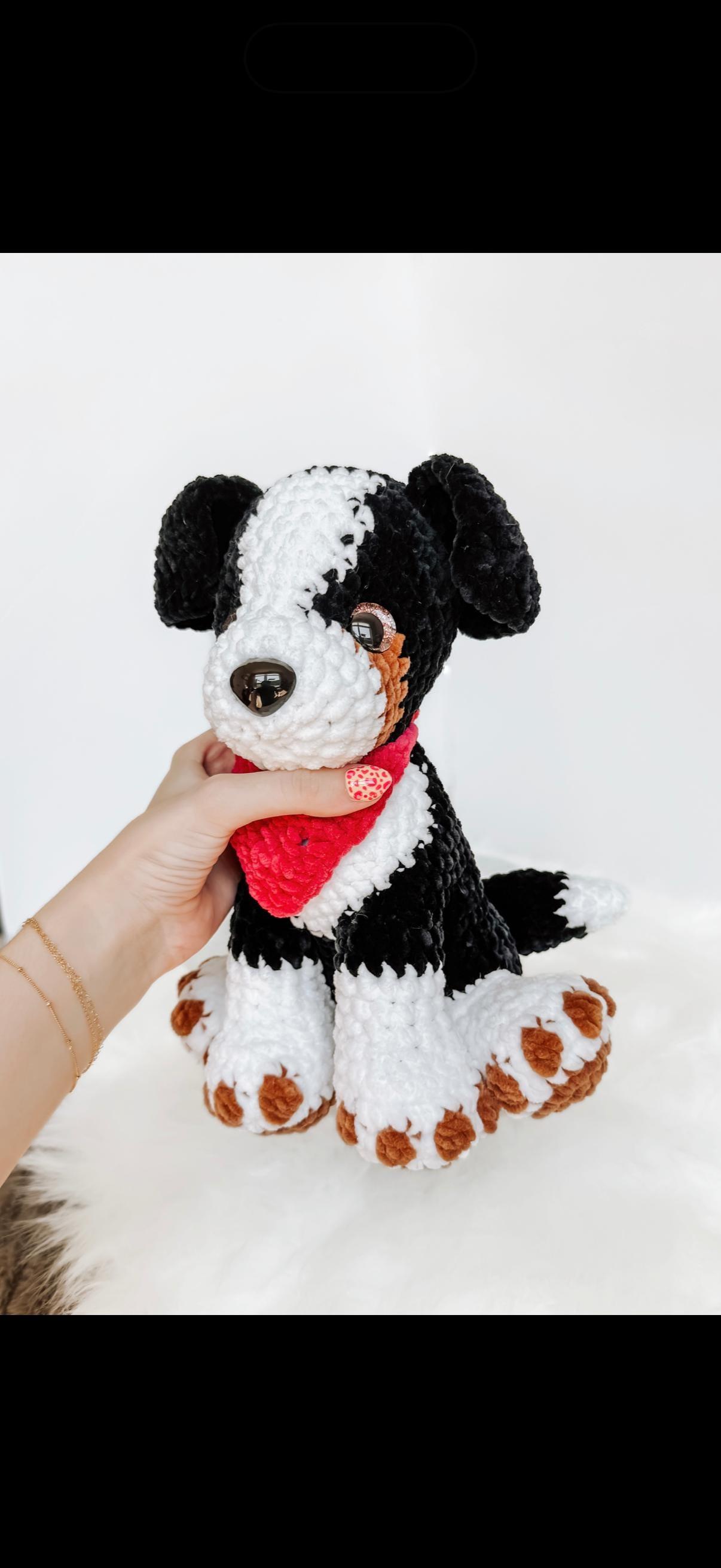 LOW SEW Border Collie Crochet Pattern Dog Amigurumi Pattern DIY Crochet Tutorial Puppy Crochet Animal Patterns Amigurumi Dog Pattern Puppy thumbnail 6