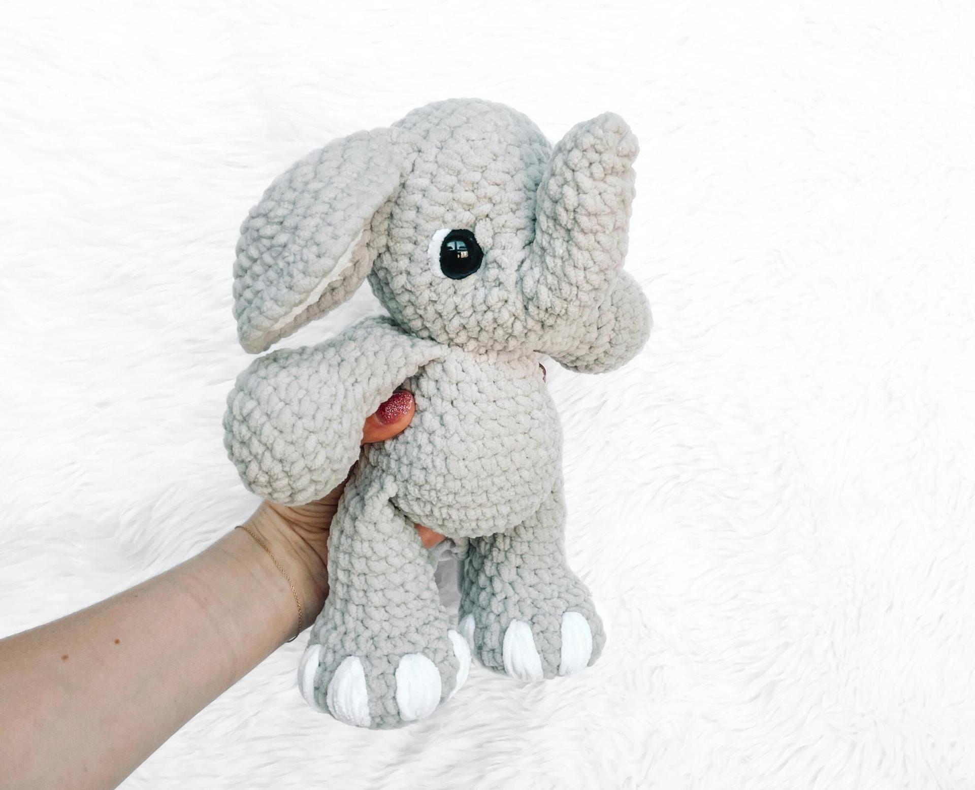 LOW SEW Elephant Crochet Pattern Elephant Amigurumi Pattern DIY Crochet Tutorial Elephant Crochet Animal Patterns Amigurumi Plush Elephant thumbnail 2