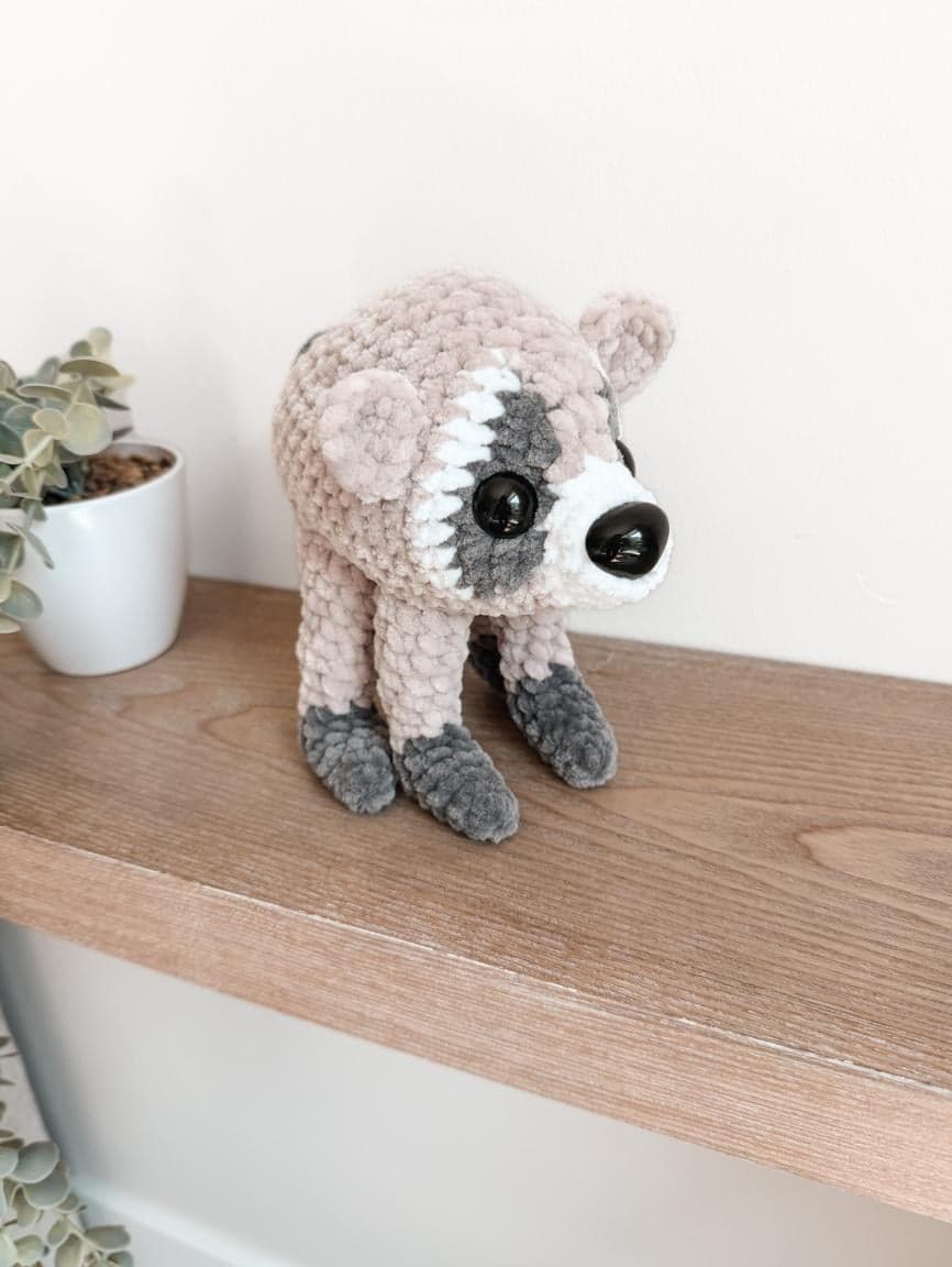 Jimothy Crochet Pattern, Amigurumi Animal diy, Jimothy the Raccoon (PDF Tutorial) thumbnail 3