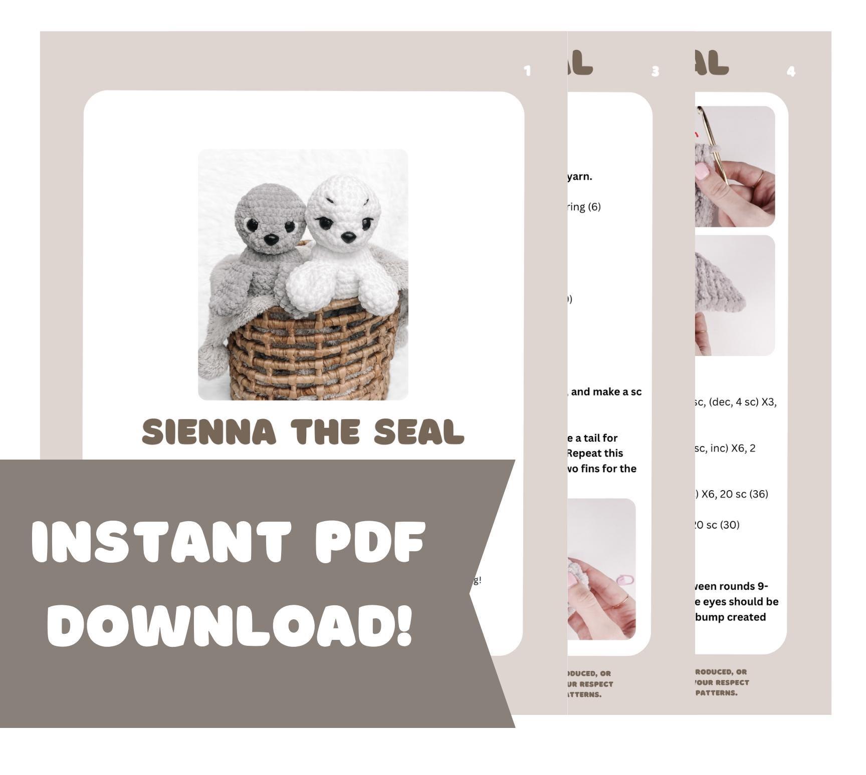 NO SEW Seal Crochet Pattern Seal Amigurumi Pattern Sea Animal Crochet Handmade Toy Whale Crochet DIY Crochet Tutorial Amigurumi Instructions thumbnail 3