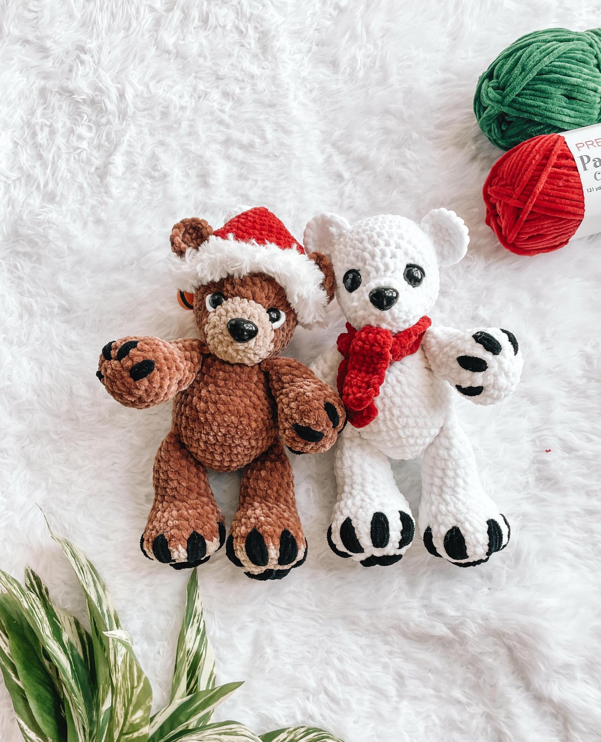 LOW SEW Christmas Bear Crochet Pattern Amigurumi Santa Bear Crochet Pattern thumbnail 3