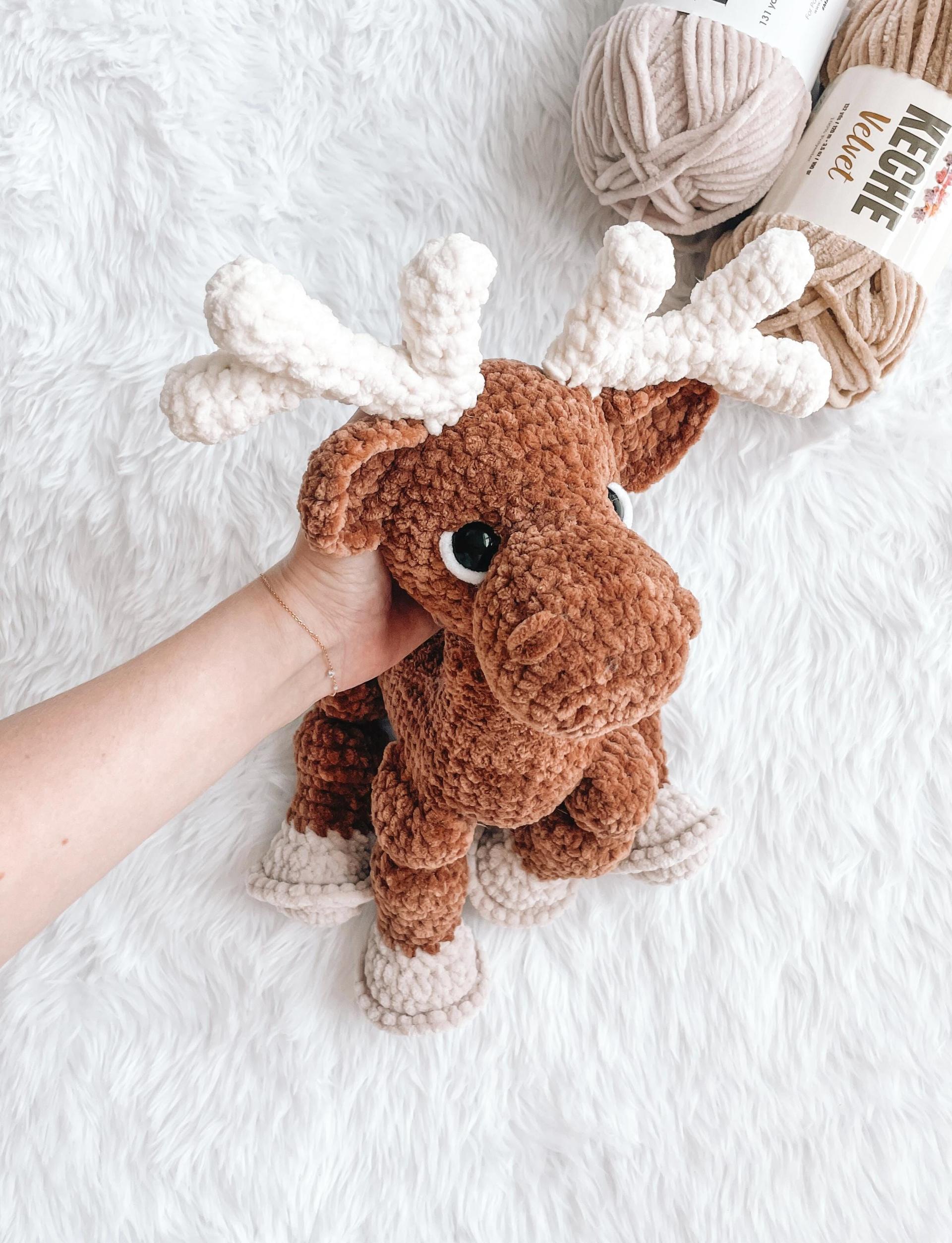 LOW SEW Moose Crochet Pattern Moose Amigurumi Pattern DIY Crochet Tutorial Moose Crochet Animal Patterns Amigurumi Farm Animal Pattern thumbnail 6