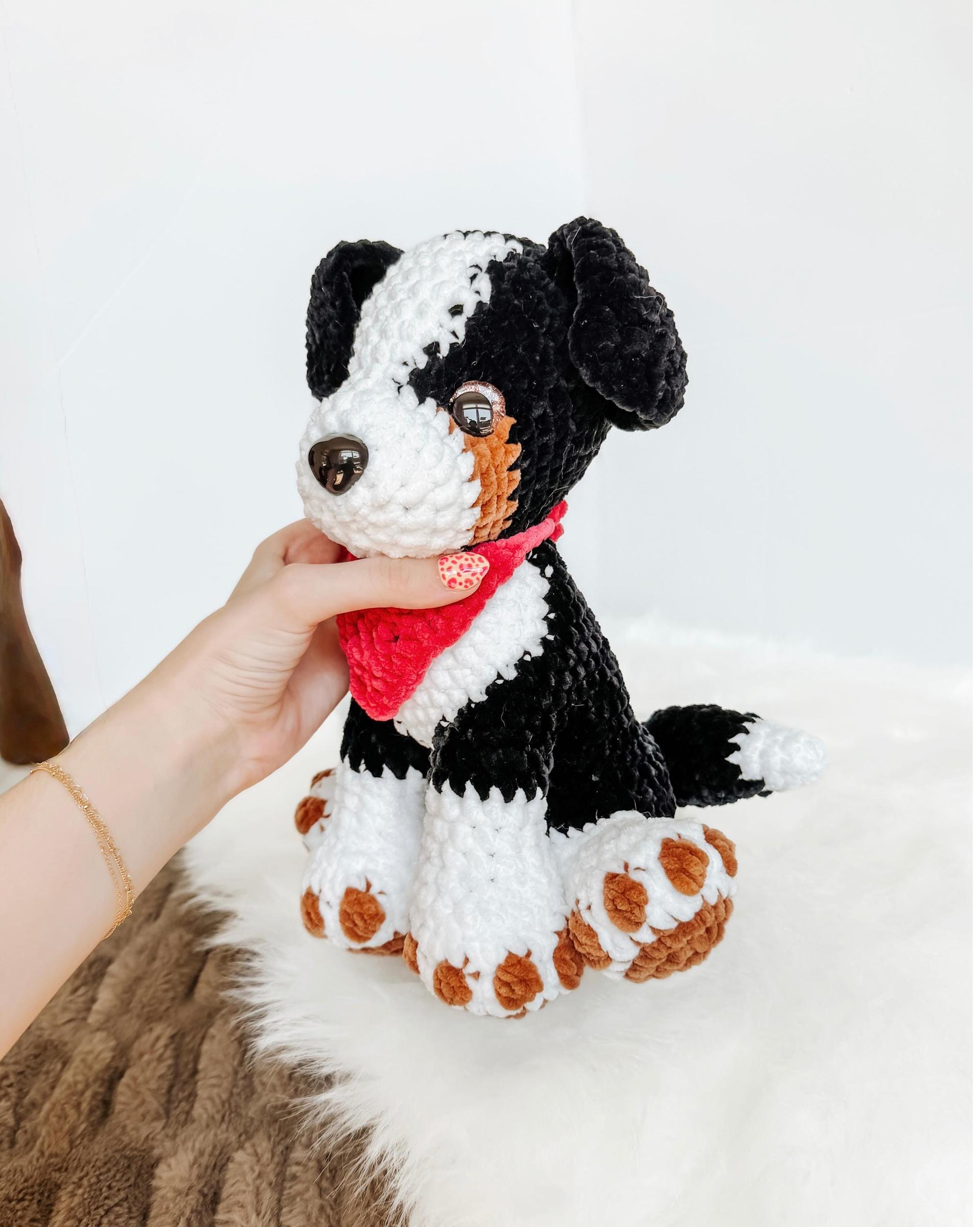 LOW SEW Border Collie Crochet Pattern Dog Amigurumi Pattern DIY Crochet Tutorial Puppy Crochet Animal Patterns Amigurumi Dog Pattern Puppy