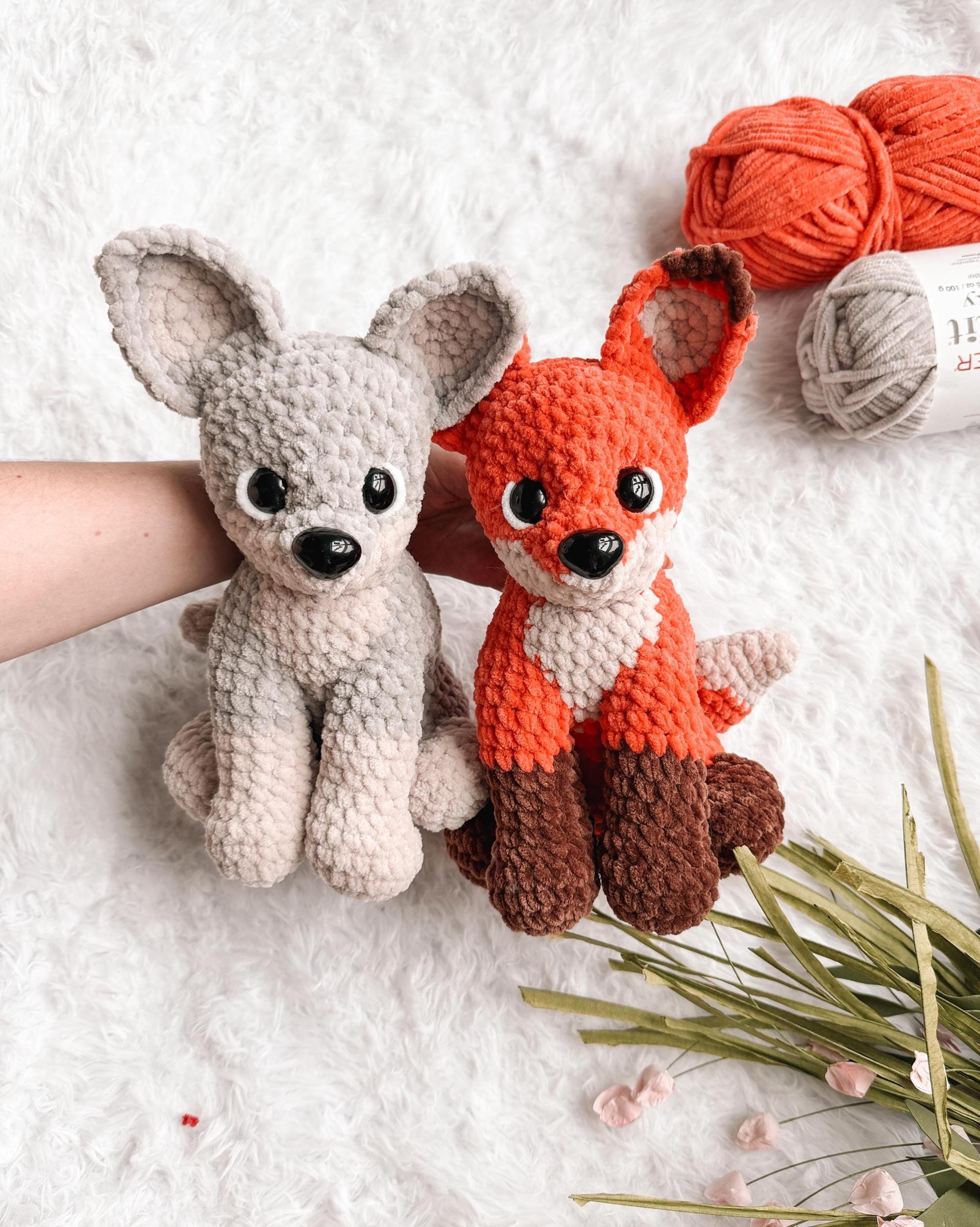 LOW SEW Fox Crochet Pattern Wolf Amigurumi Pattern Woodland Animal Crochet Handmade Toy Fox Crochet DIY Crochet Tutorial pdf Amigurumi