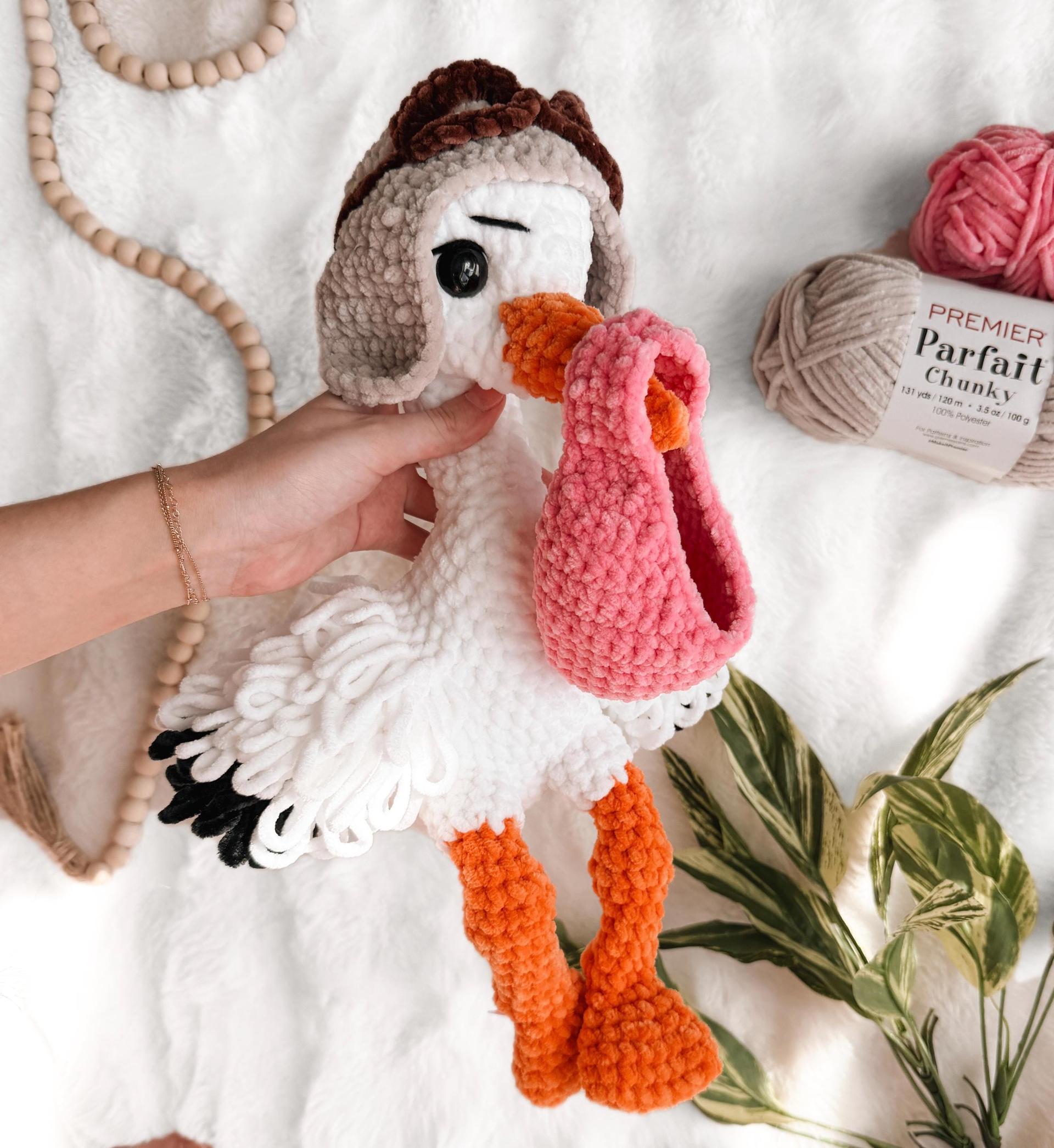 NO SEW Stork Crochet Pattern, Amigurumi Stork (PDF Tutorial) thumbnail 3