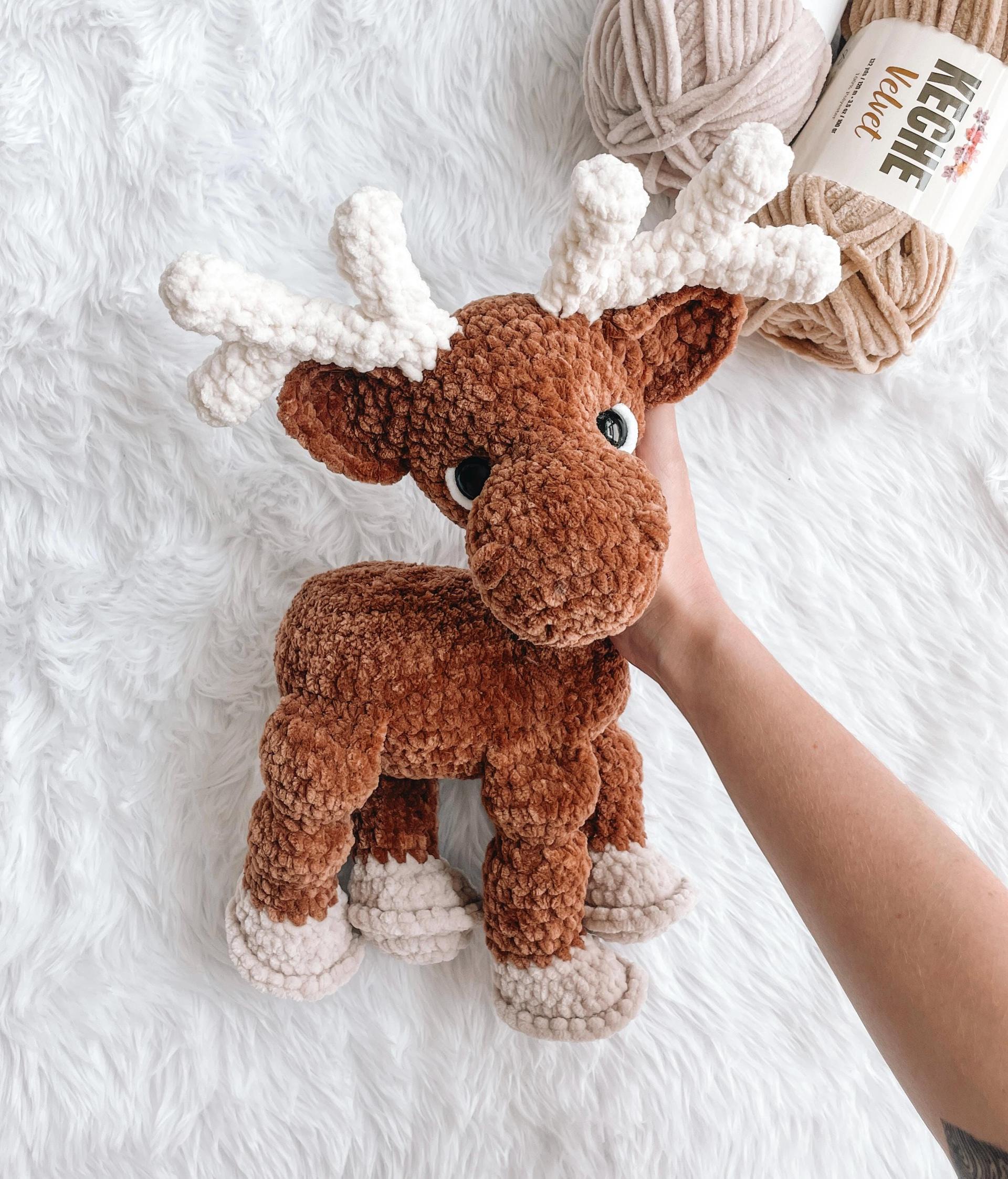 LOW SEW Moose Crochet Pattern Moose Amigurumi Pattern DIY Crochet Tutorial Moose Crochet Animal Patterns Amigurumi Farm Animal Pattern thumbnail 3