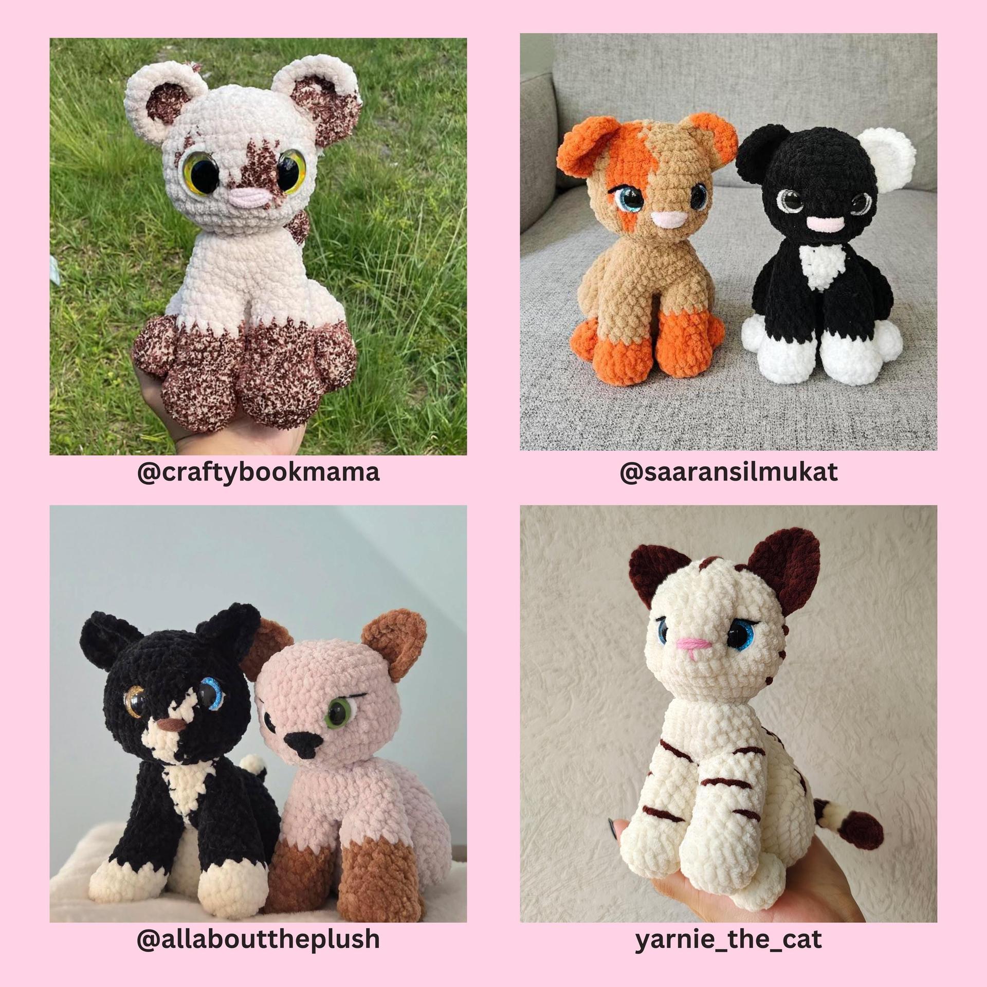 LOW SEW Cat Crochet Pattern Kitten Amigurumi Pattern DIY Crochet Tutorial Kitty Crochet Animal Patterns Amigurumi Cat Pattern Puppy thumbnail 5