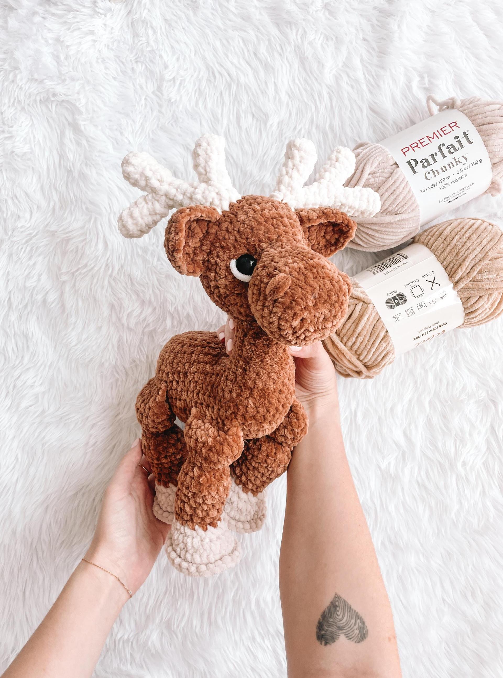 LOW SEW Moose Crochet Pattern Moose Amigurumi Pattern DIY Crochet Tutorial Moose Crochet Animal Patterns Amigurumi Farm Animal Pattern thumbnail 4