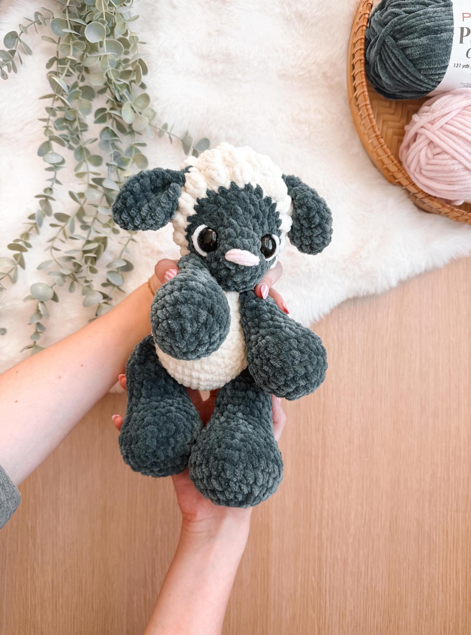 LOW SEW Sheep Amigurumi Crochet Pattern, DIY Plushie (pdf Pattern)
