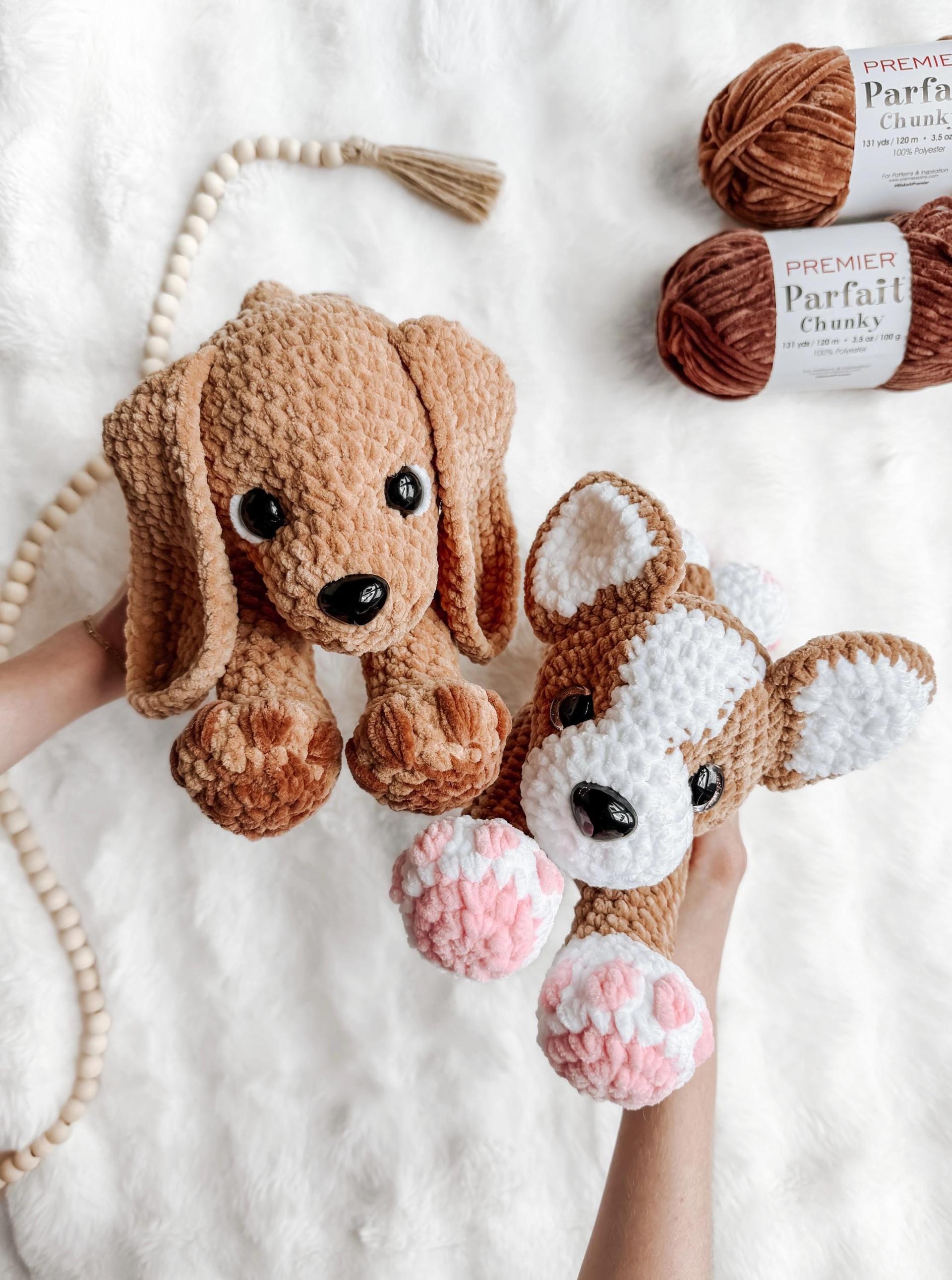 LOW SEW Splooting Puppy Crochet Pattern, Corgi & Floppy Eared Dog Amigurumi Tutorial (PDF Pattern) thumbnail 4