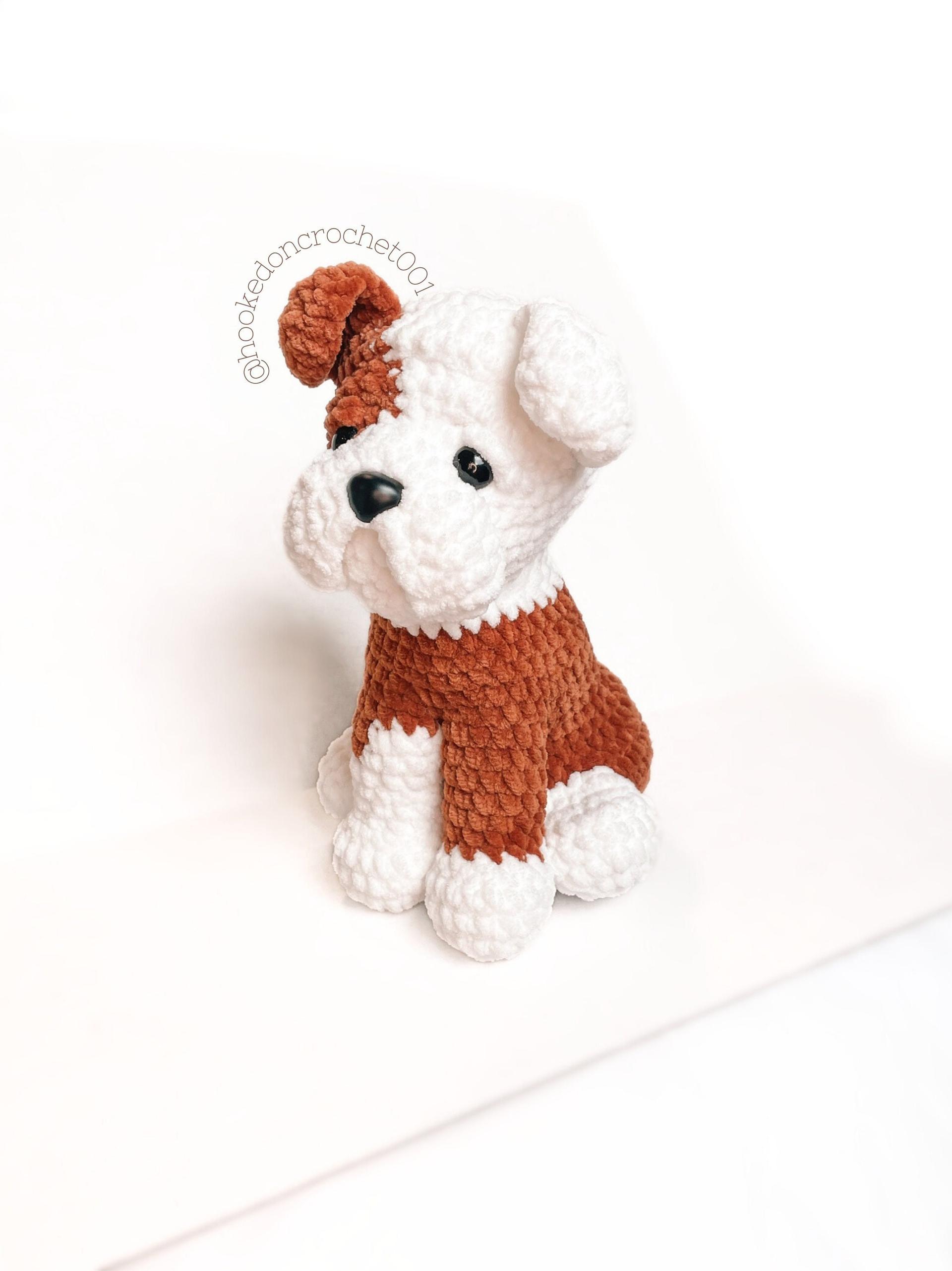 LOW SEW Bulldog Crochet Pattern Boxer Amigurumi Pattern Crochet Tutorial Puppy Crochet Animal Patterns Amigurumi Dog Pattern Puppy Crochet