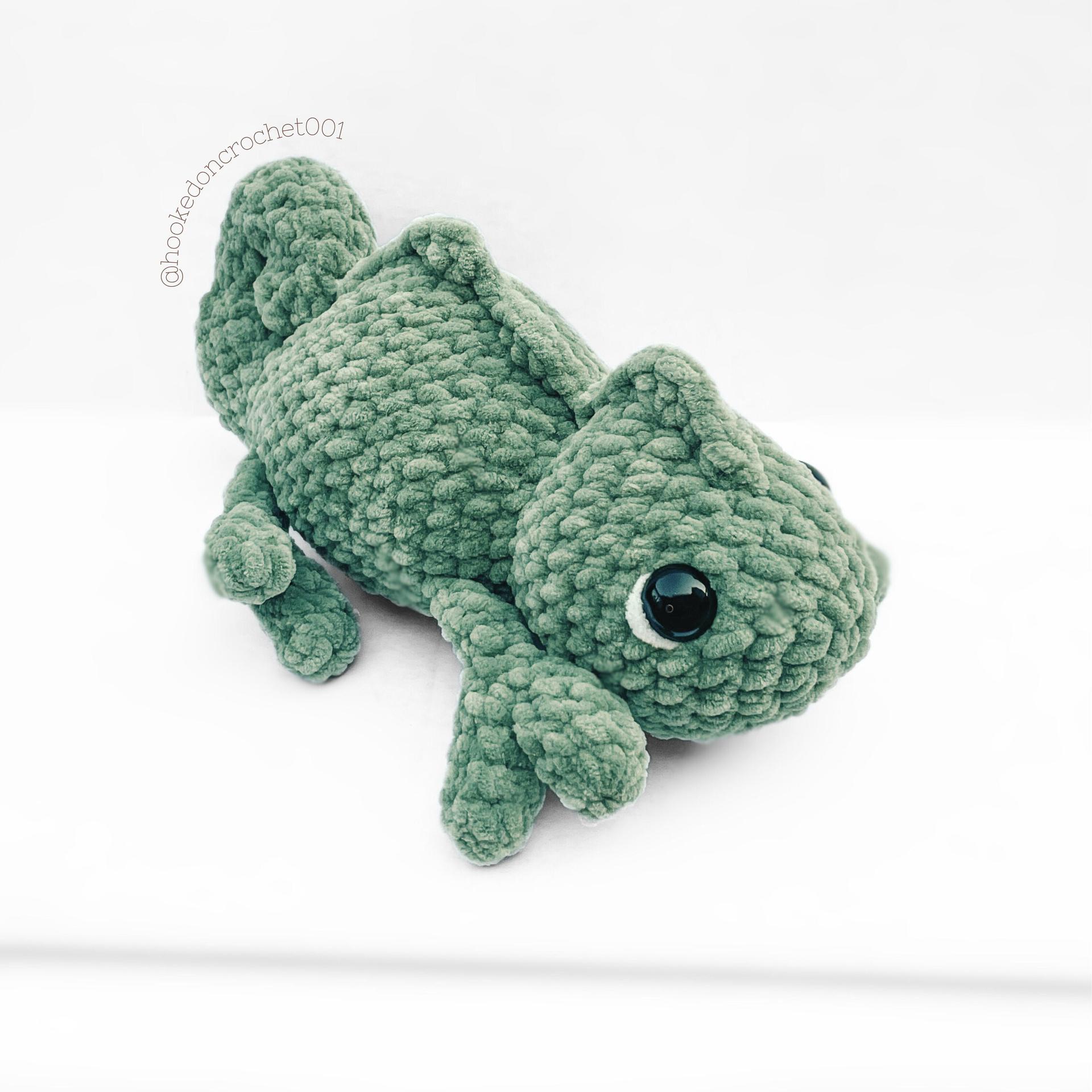 NO SEW Chameleon Crochet Pattern Chameleon Amigurumi Pattern DIY Crochet Tutorial Lizard Crochet Animal Patterns Amigurumi Chameleon