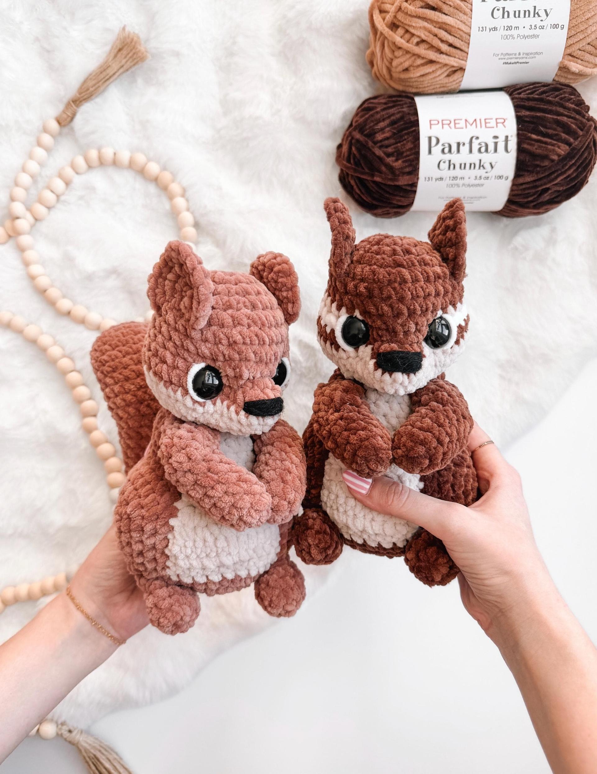 LOW SEW Squirrel Crochet Amigurumi Pattern, diy Chipmunk (PDF Pattern Only)