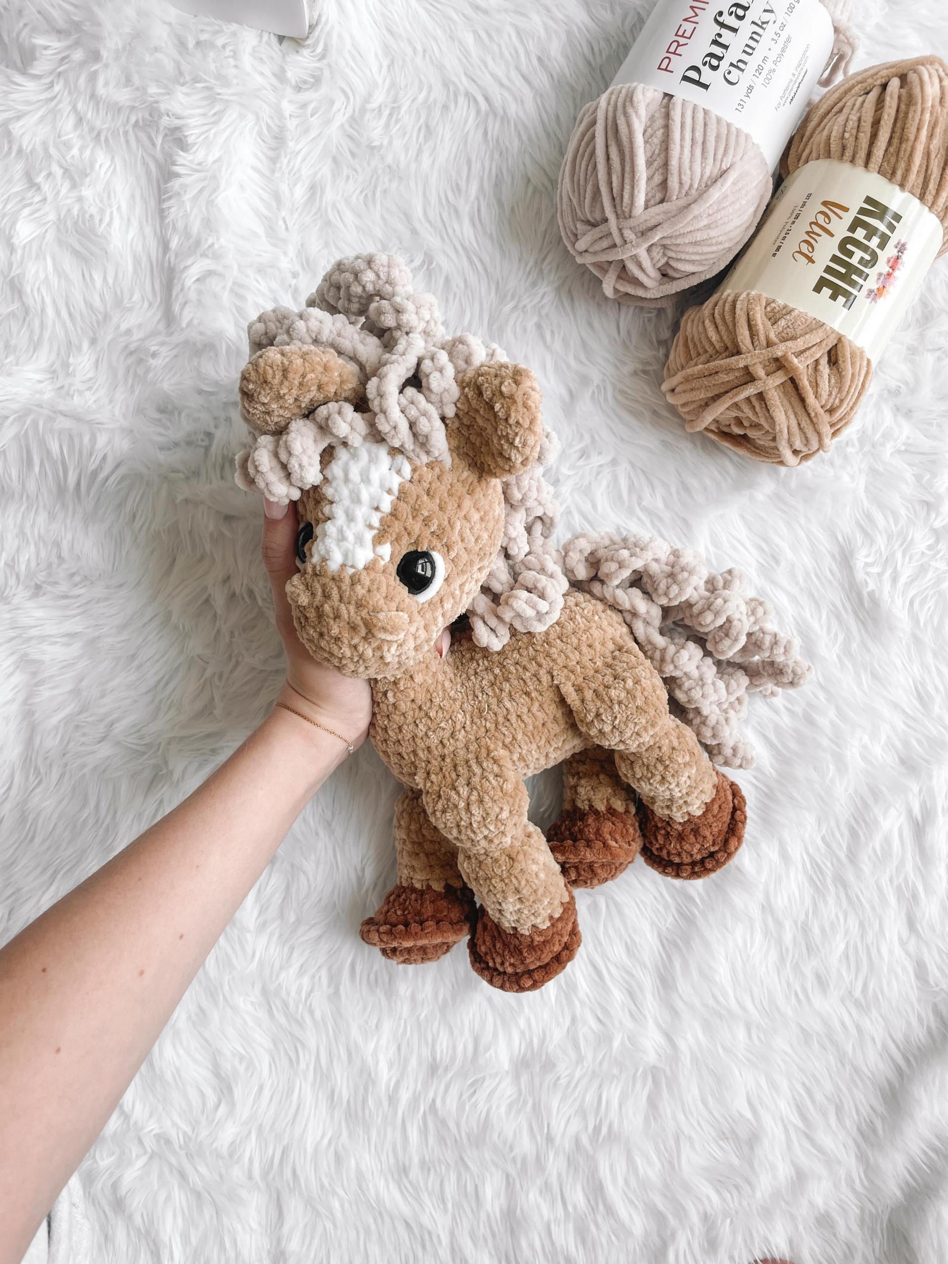 LOW SEW horse Crochet Pattern horse Amigurumi Pattern DIY Crochet Tutorial horse Crochet Animal Patterns Amigurumi Farm Animal Pattern thumbnail 3