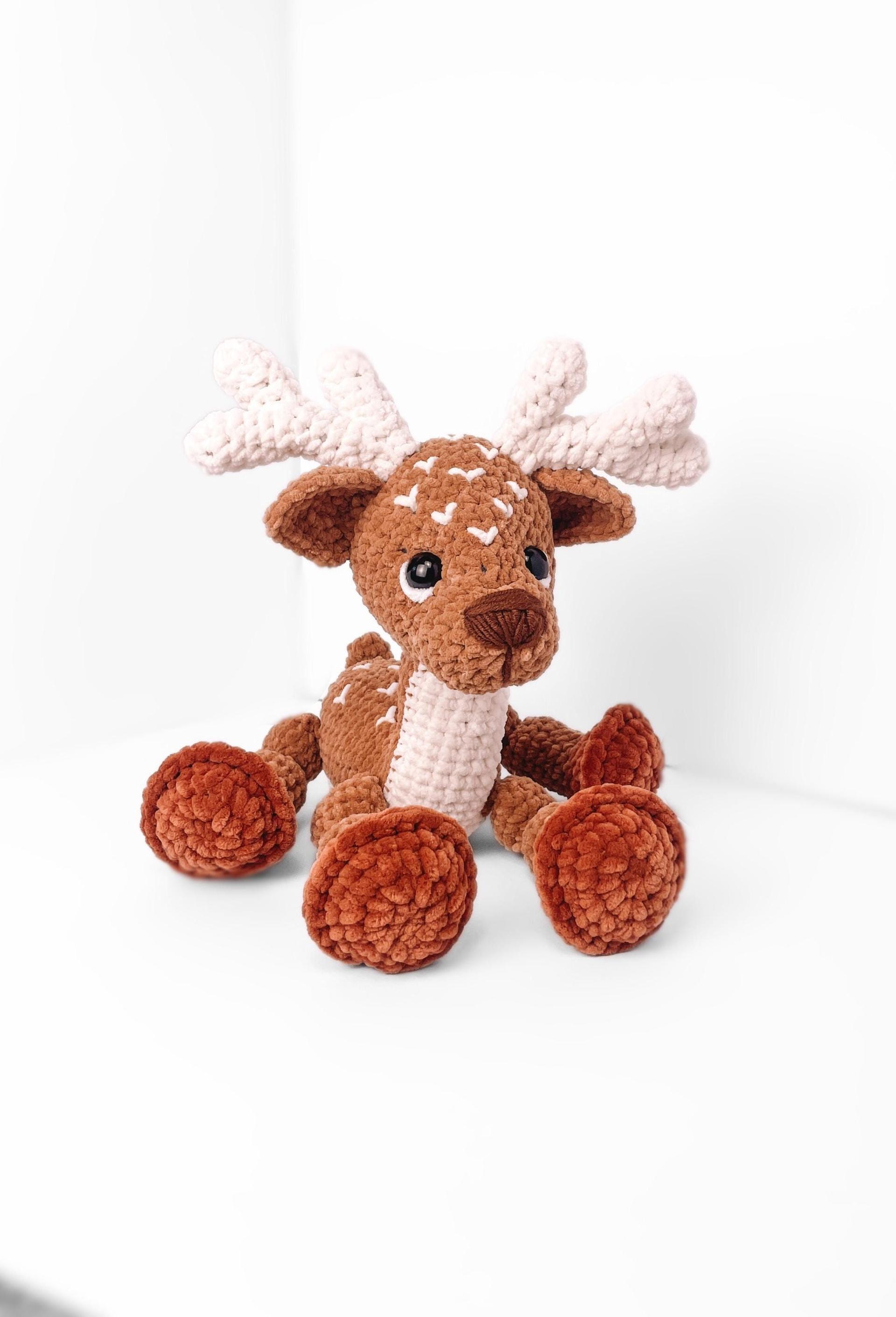 LOW SEW Deer Crochet Pattern Reindeer Amigurumi Pattern DIY Crochet Tutorial Deer Crochet Animal Patterns Amigurumi Reindeer Pattern Deer