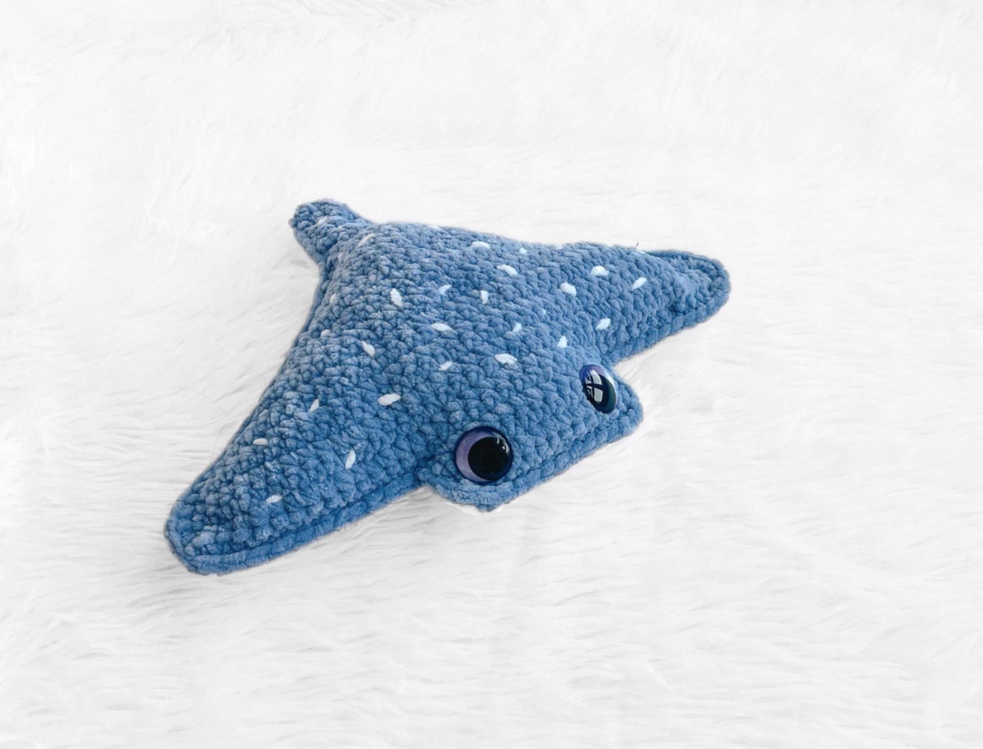 LOW SEW Sea Animal Crochet Pattern Stingray Amigurumi Pattern DIY Crochet Tutorial fish Crochet Animal Patterns Amigurumi Sea Pattern thumbnail 3