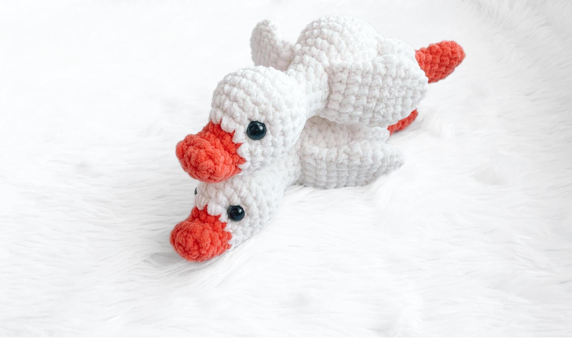NO SEW Goose Crochet Pattern Goose Amigurumi Pattern DIY Crochet Tutorial Duck Crochet Animal Patterns Amigurumi Mallard Duck Plushie Cute