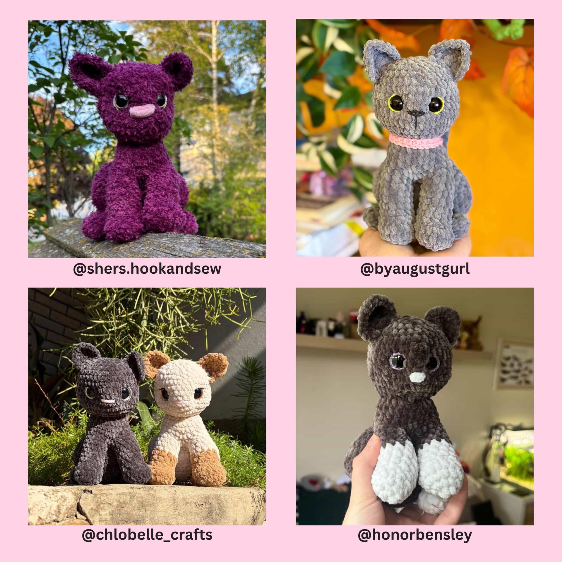 LOW SEW Cat Crochet Pattern Kitten Amigurumi Pattern DIY Crochet Tutorial Kitty Crochet Animal Patterns Amigurumi Cat Pattern Puppy thumbnail 6