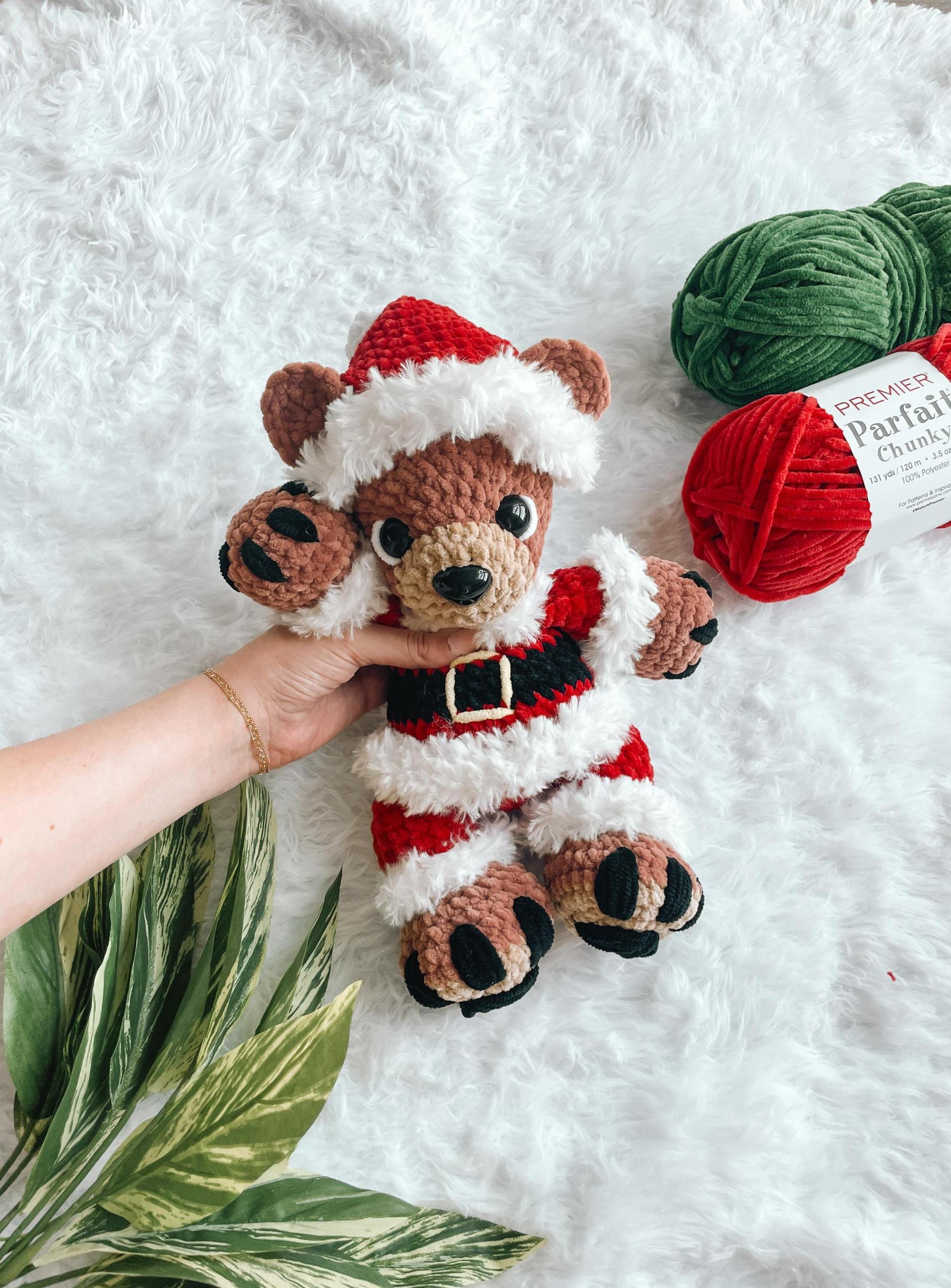 LOW SEW Christmas Bear Crochet Pattern Amigurumi Santa Bear Crochet Pattern thumbnail 2