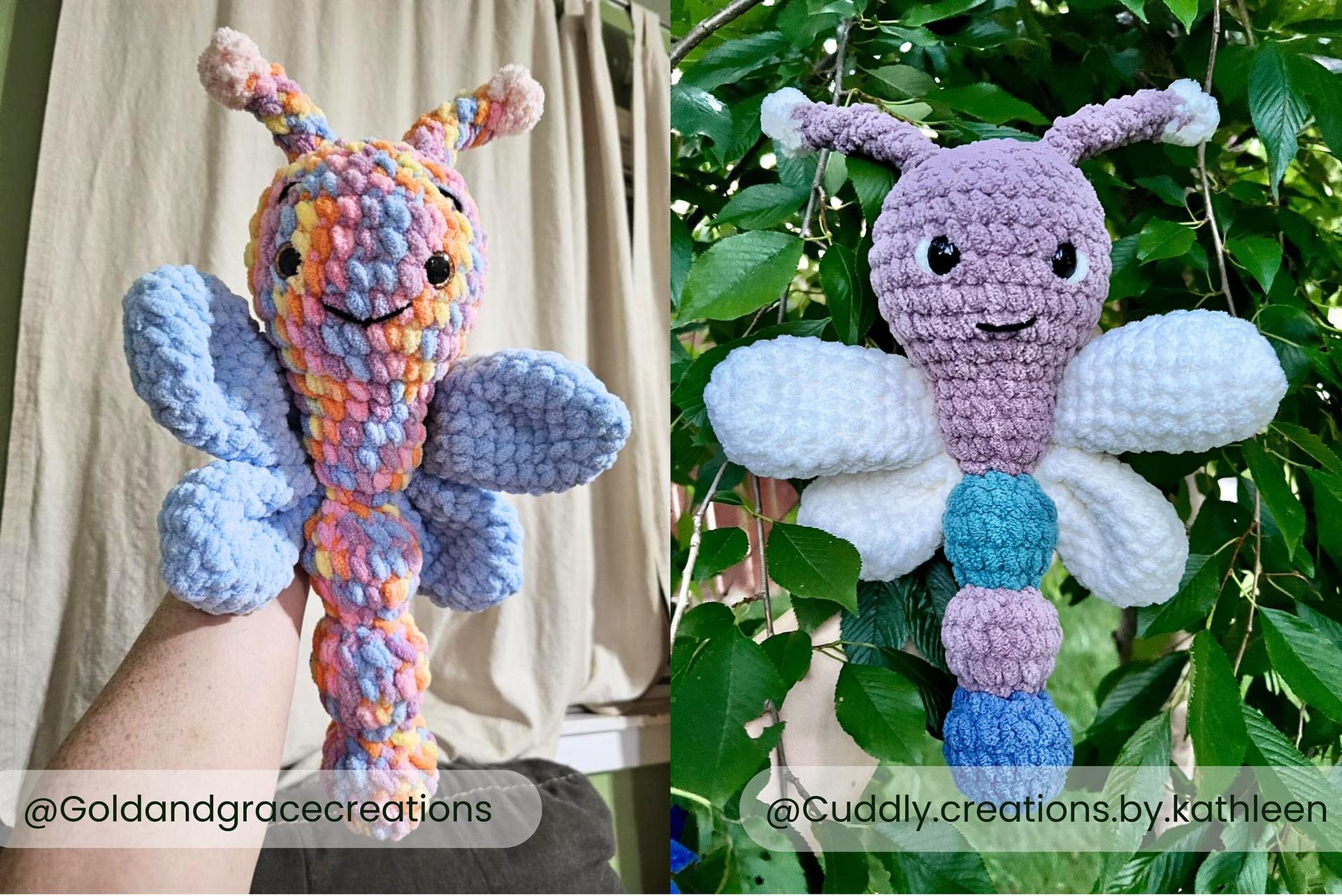 Low Sew Dragonfly Crochet Pattern Insect Amigurumi Pattern DIY Crochet Tutorial Bug Crochet Animal Patterns Amigurumi Dragonfly Bug thumbnail 9