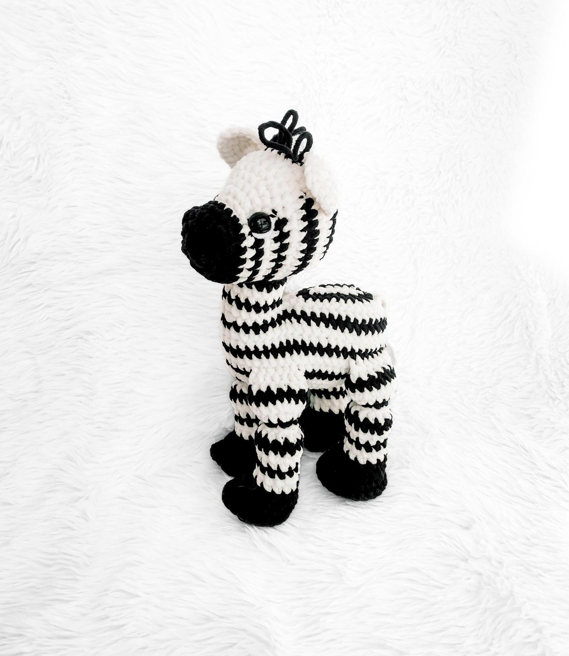 LOW SEW Zebra Crochet Pattern Zebra Amigurumi Pattern DIY Crochet Tutorial Zebra Crochet Animal Patterns Amigurumi Zoo Pattern
