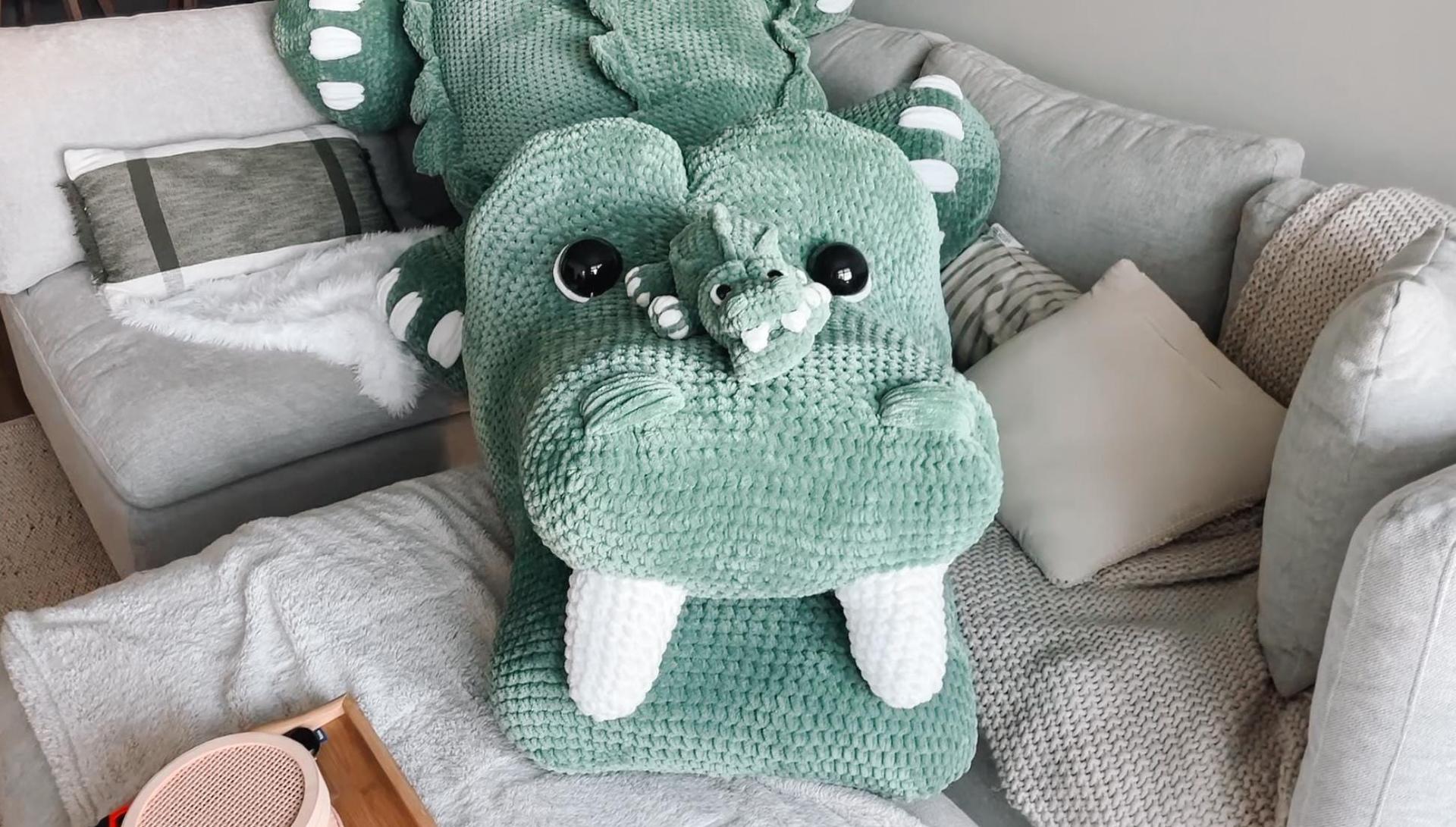 LOW SEW Massive Crocodile Crochet Pattern Alligator Amigurumi Pattern DIY Crochet Tutorial Croc Crochet Animal Patterns Amigurumi Pattern thumbnail 2