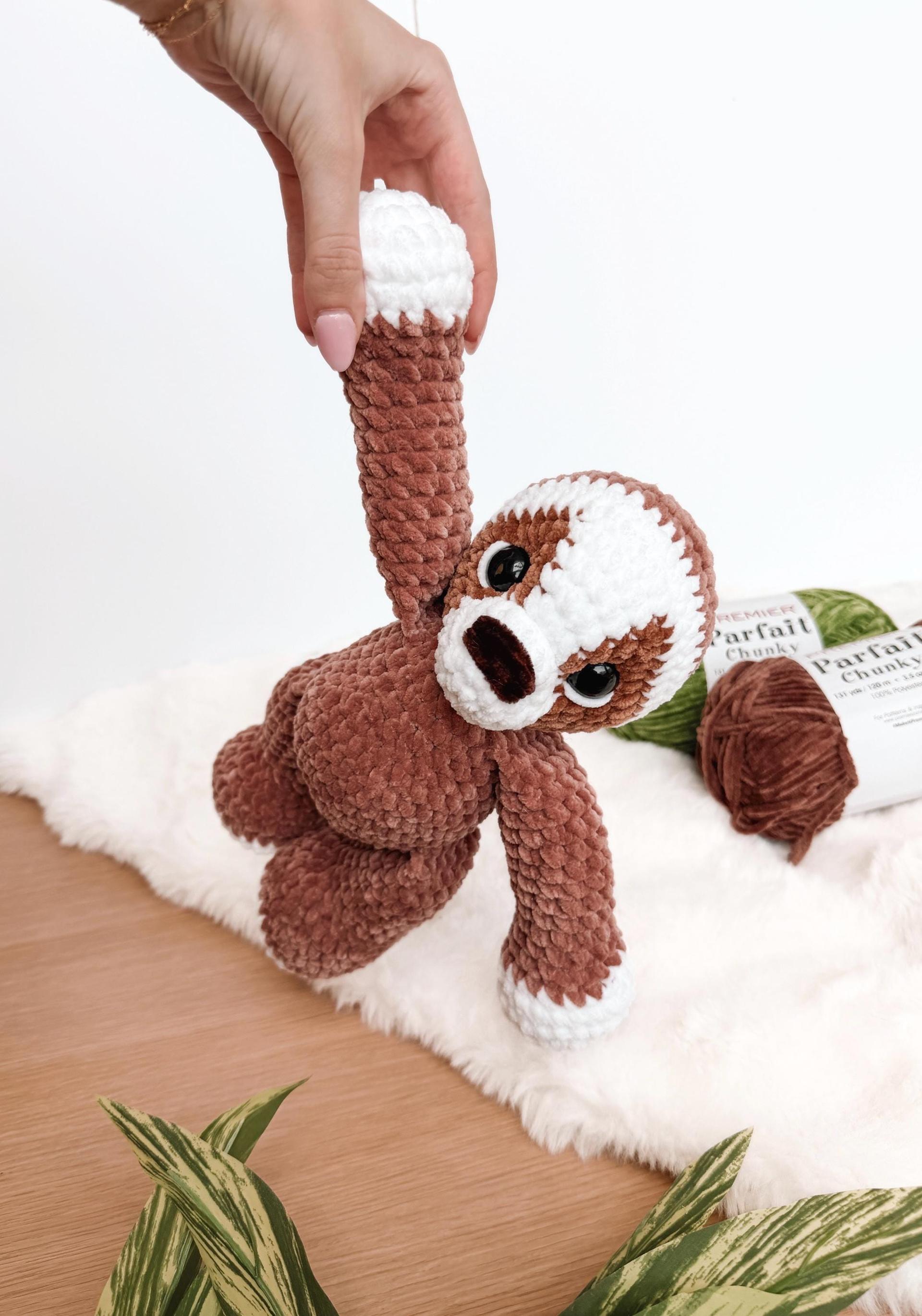 LOW SEW Sloth Crochet Pattern, diy Amigurumi Toy (PDF Pattern)