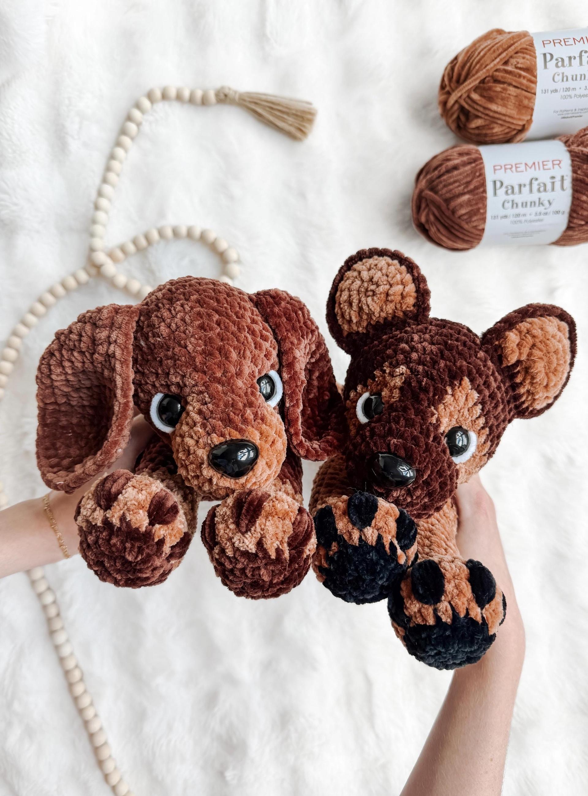 LOW SEW Playing Puppy Crochet Pattern, German Shepherd & Wiener Dog Amigurumi Tutorial (PDF Pattern) thumbnail 6