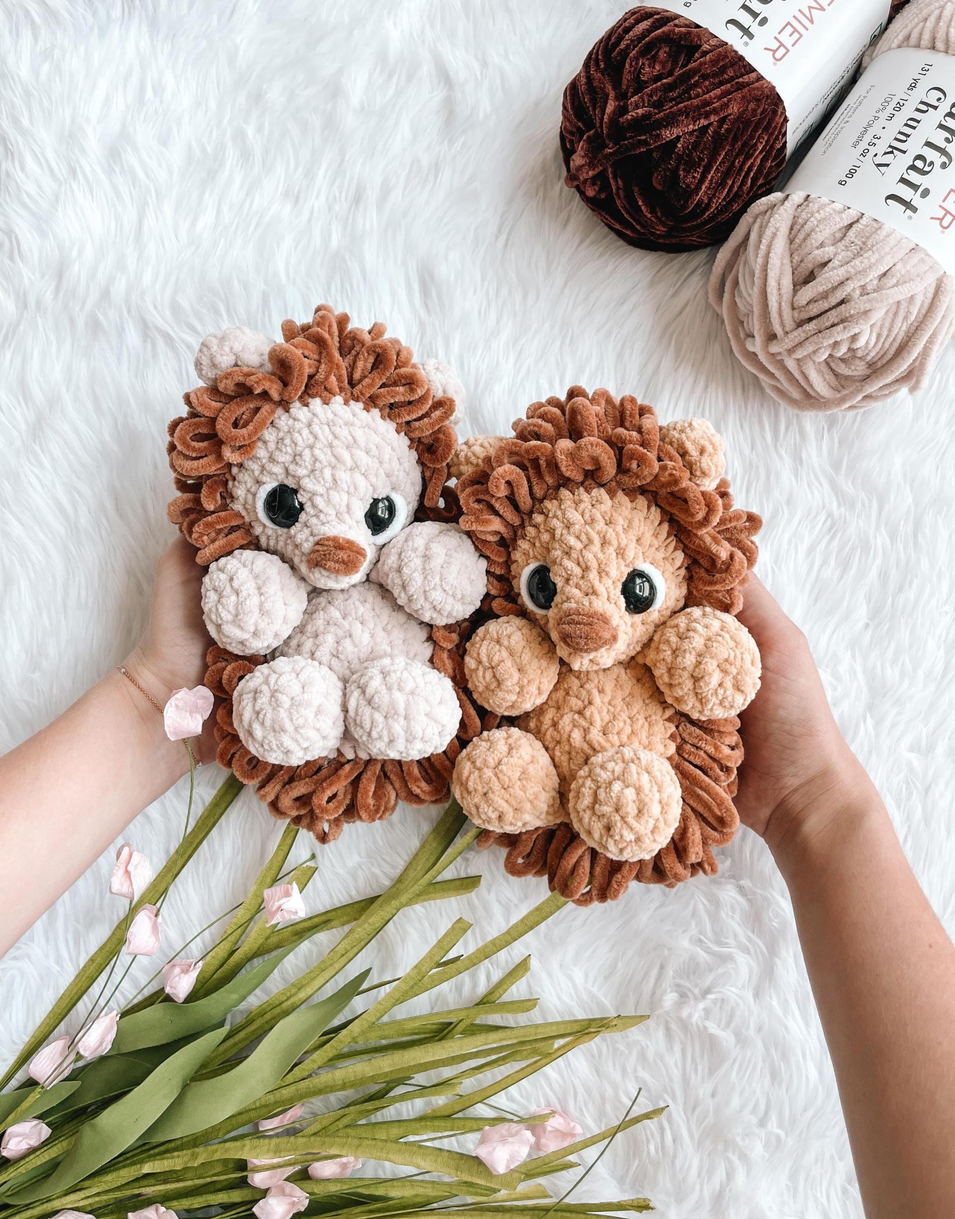 LOW SEW Hedgehog Crochet Pattern Hedgehog Amigurumi Pattern DIY Crochet Tutorial Porcupine Crochet Animal Patterns Amigurumi Pattern
