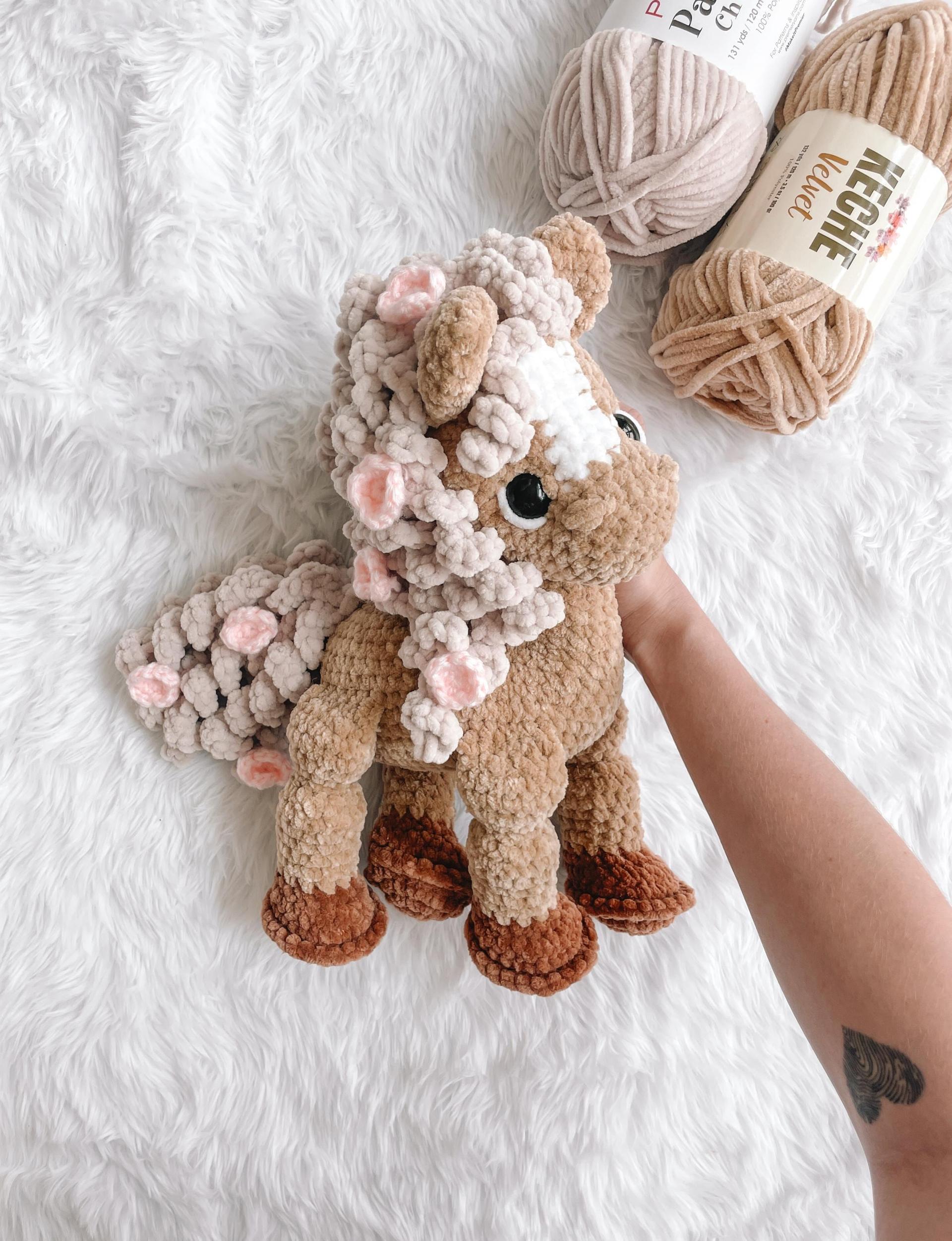 LOW SEW horse Crochet Pattern horse Amigurumi Pattern DIY Crochet Tutorial horse Crochet Animal Patterns Amigurumi Farm Animal Pattern