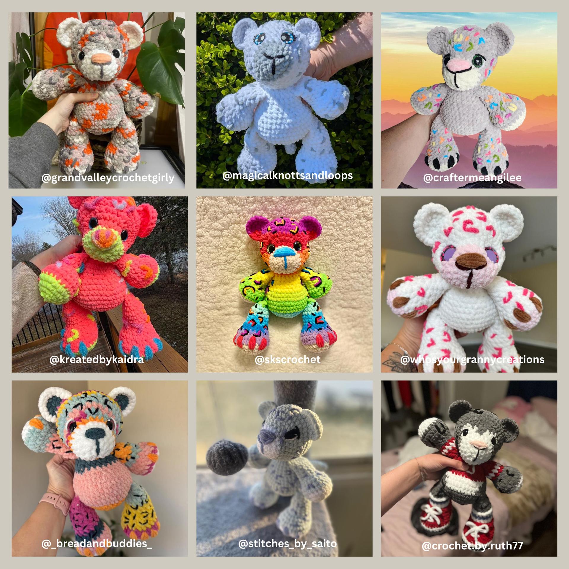 LEW SEW Cheetah Crochet Pattern Lion Amigurumi Pattern Safari Animal Crochet Handmade Toy tiger Crochet DIY Crochet Tutorial pdf Amigurumi thumbnail 6