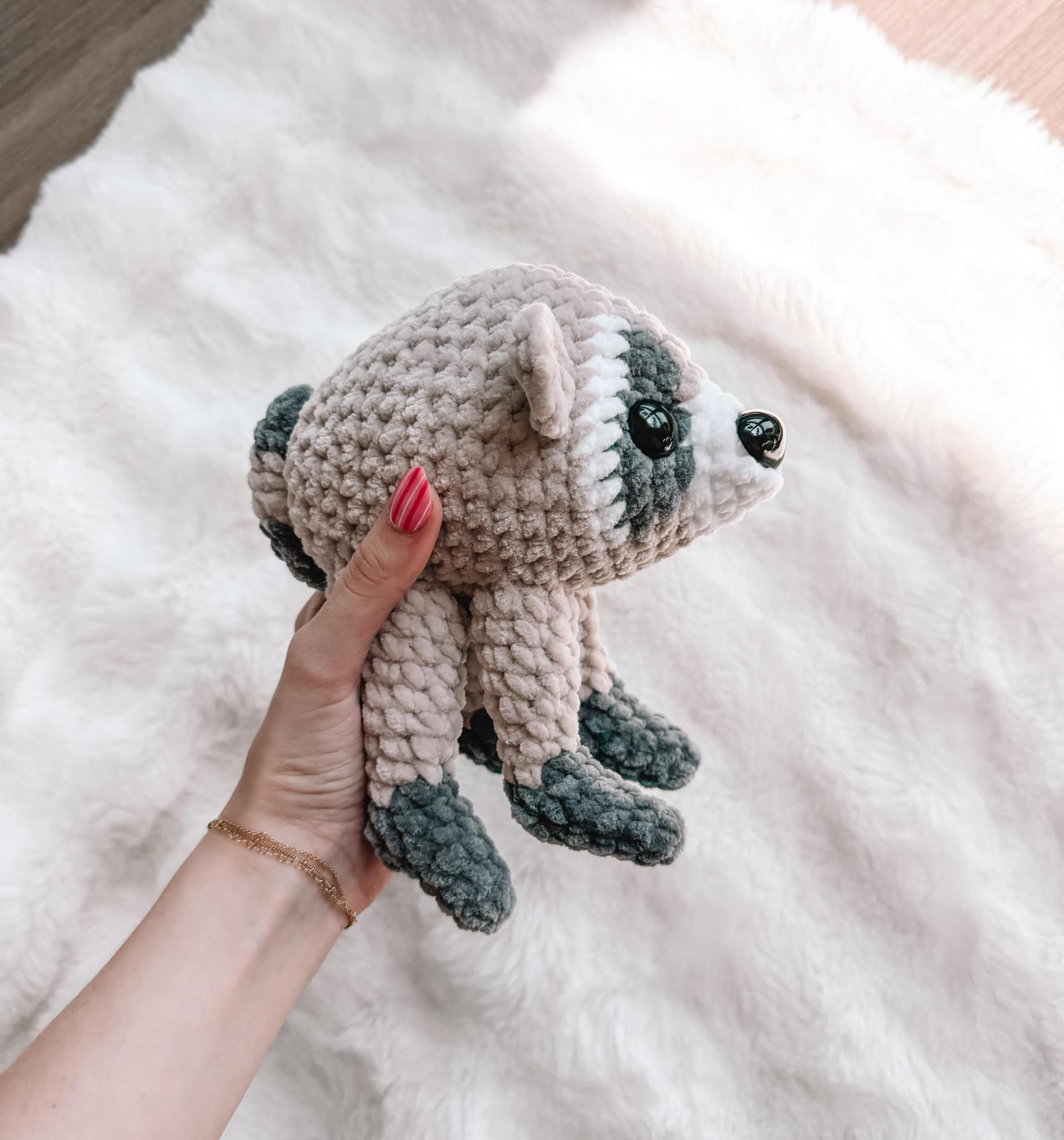 Jimothy Crochet Pattern, Amigurumi Animal diy, Jimothy the Raccoon (PDF Tutorial)