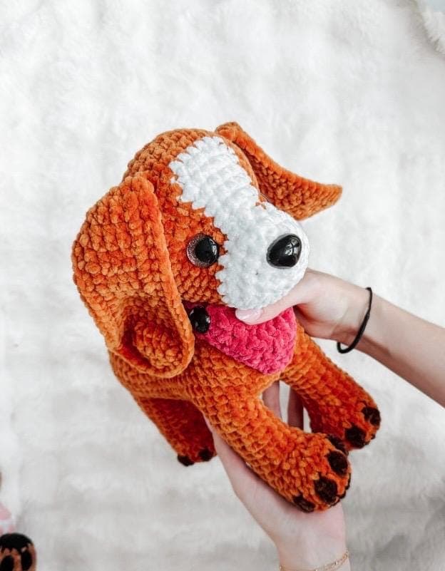LOW SEW Standing Puppy Crochet Pattern, Labrador and Cavalier Amigurumi Tutorial (PDF Pattern) thumbnail 2
