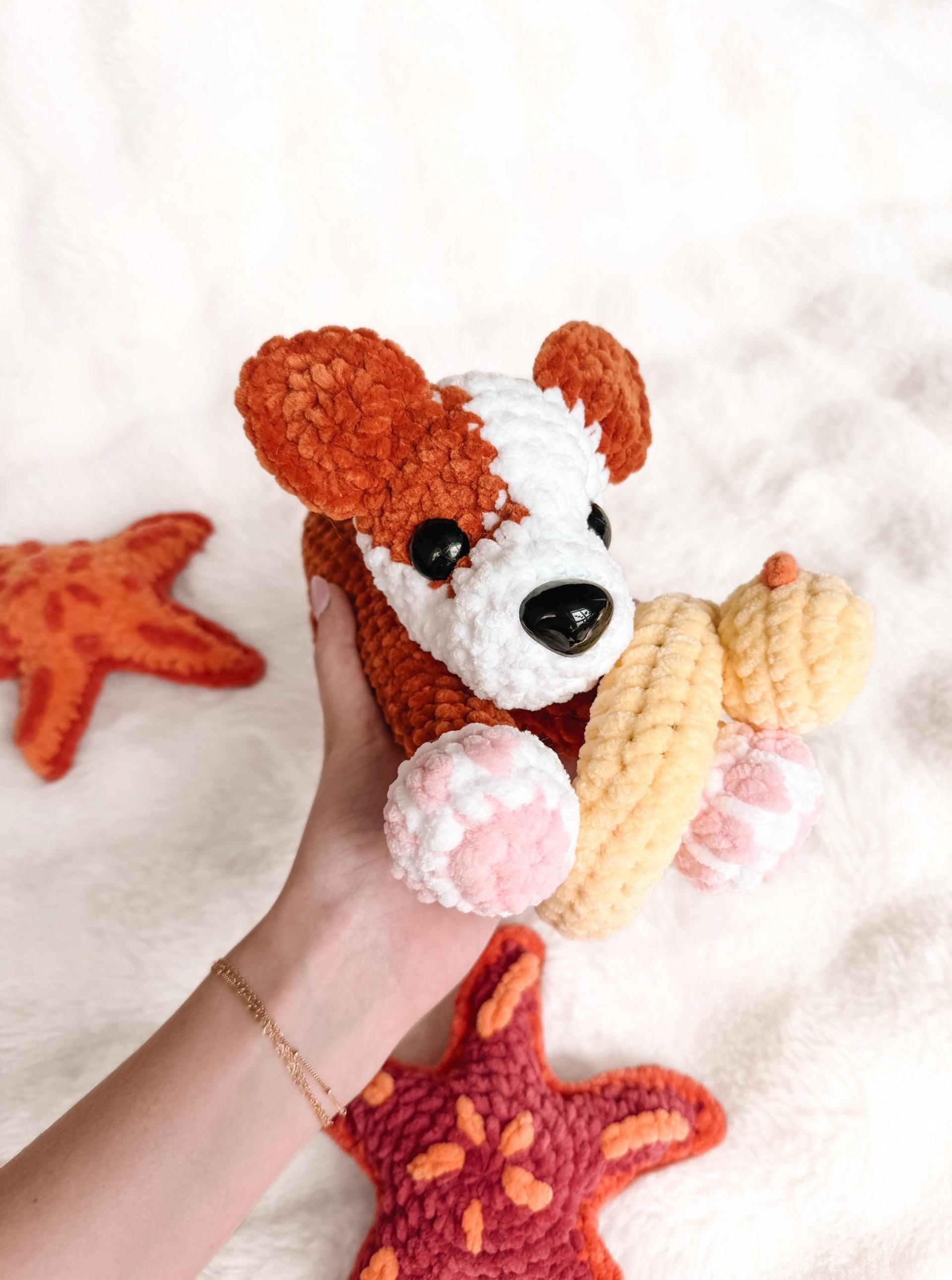 LOW SEW Playing Puppy Crochet Pattern, Summer Dog Amigurumi Tutorial (PDF Pattern) thumbnail 3