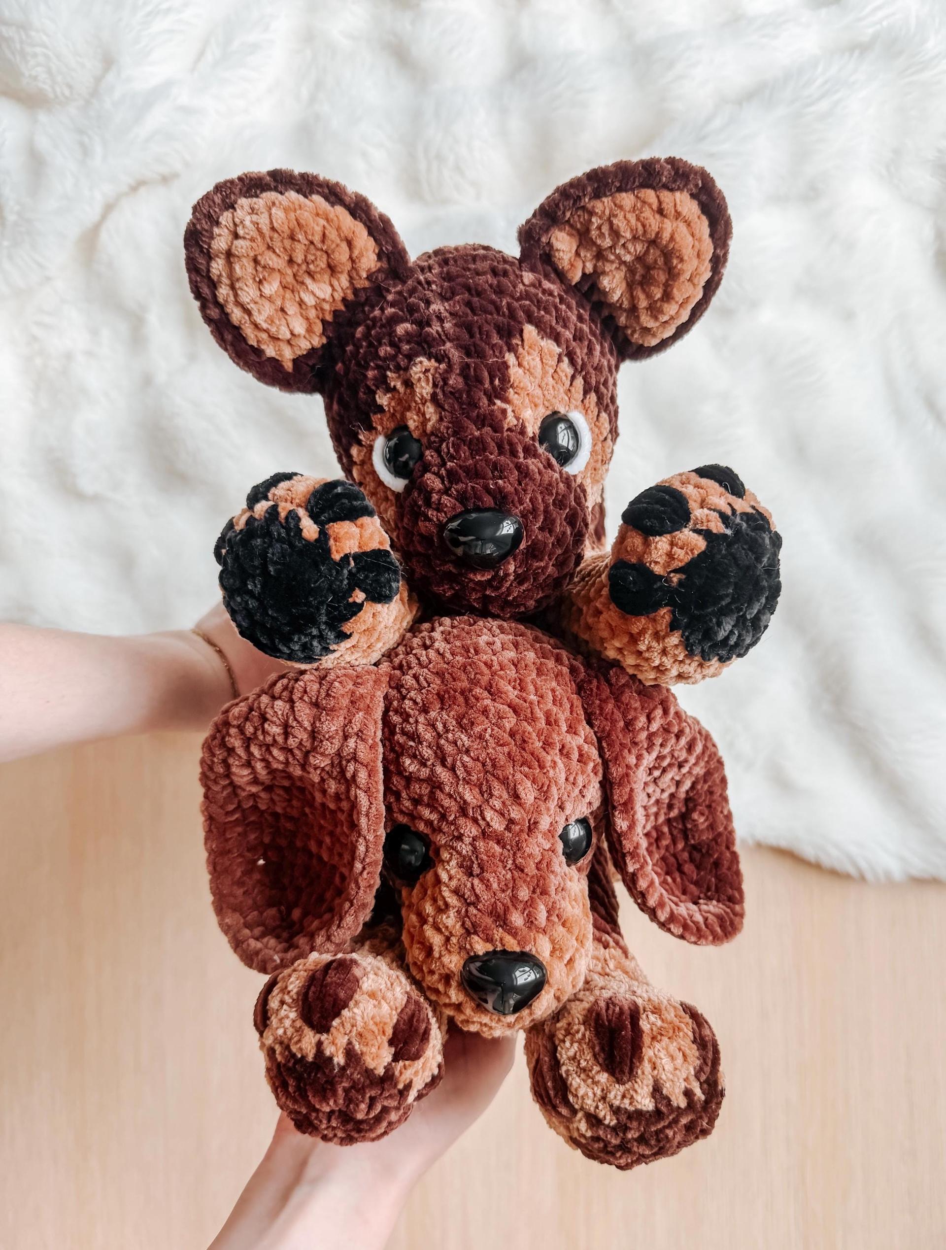 LOW SEW Playing Puppy Crochet Pattern, German Shepherd & Wiener Dog Amigurumi Tutorial (PDF Pattern) thumbnail 4