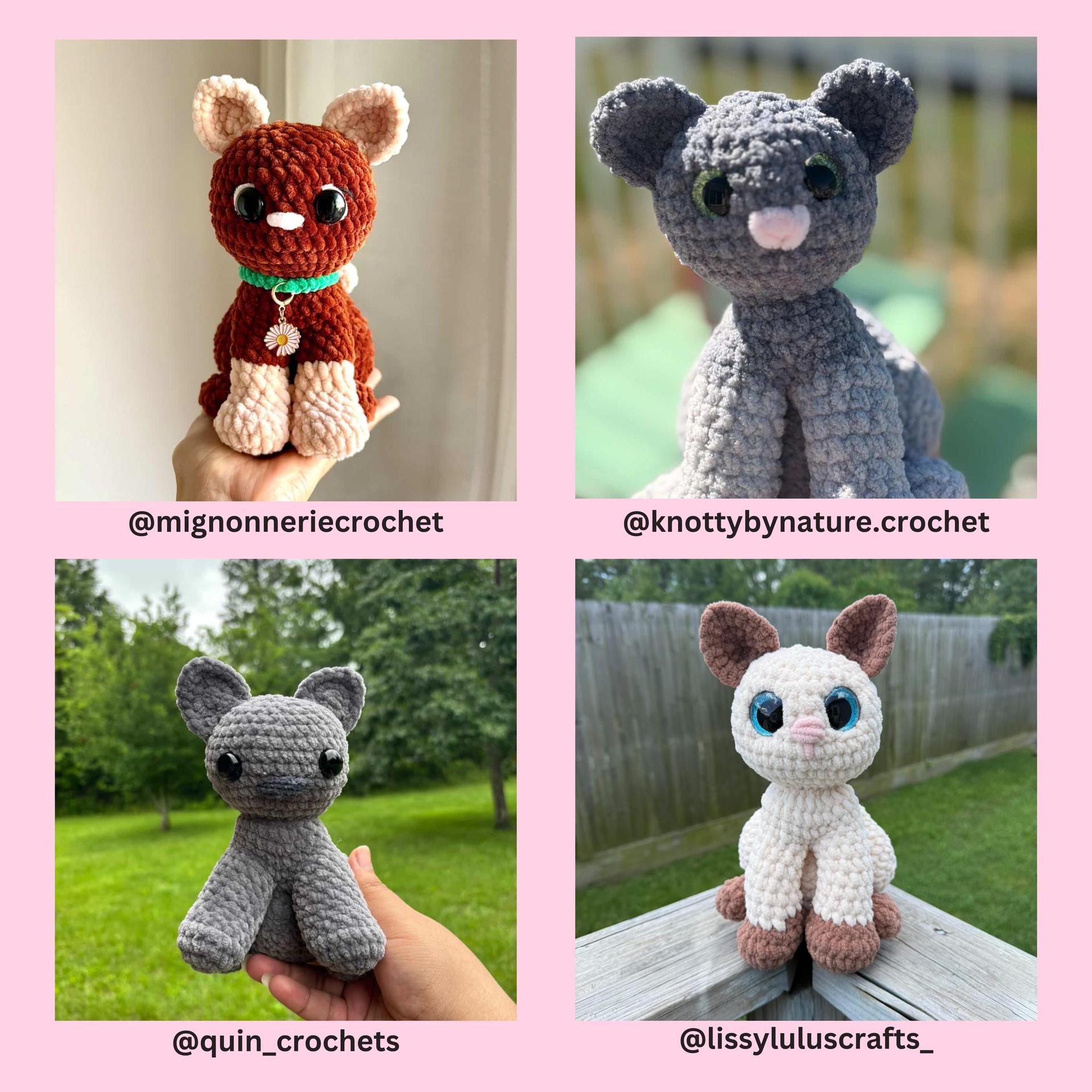 LOW SEW Cat Crochet Pattern Kitten Amigurumi Pattern DIY Crochet Tutorial Kitty Crochet Animal Patterns Amigurumi Cat Pattern Puppy thumbnail 7