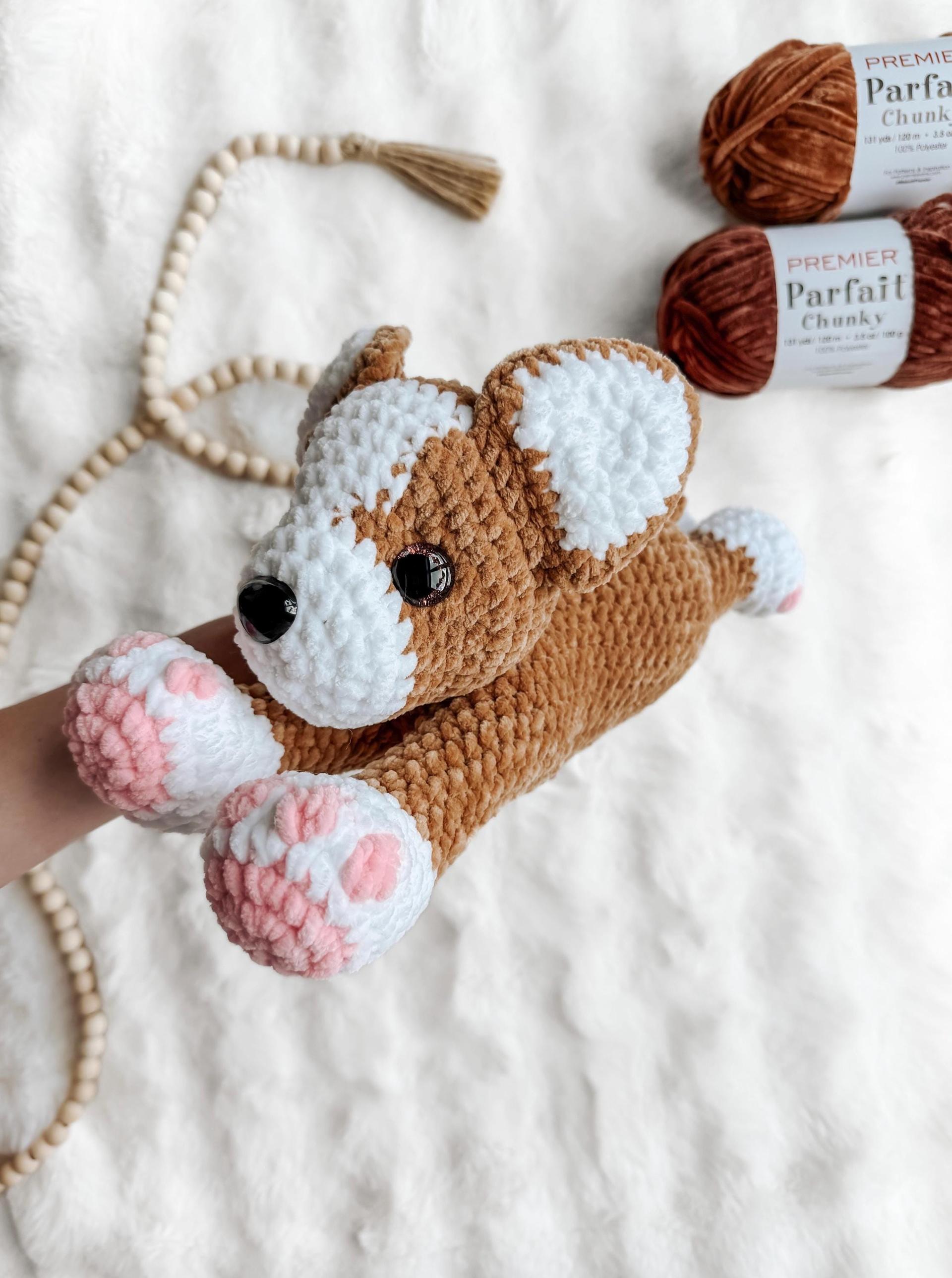 LOW SEW Splooting Puppy Crochet Pattern, Corgi & Floppy Eared Dog Amigurumi Tutorial (PDF Pattern) thumbnail 7