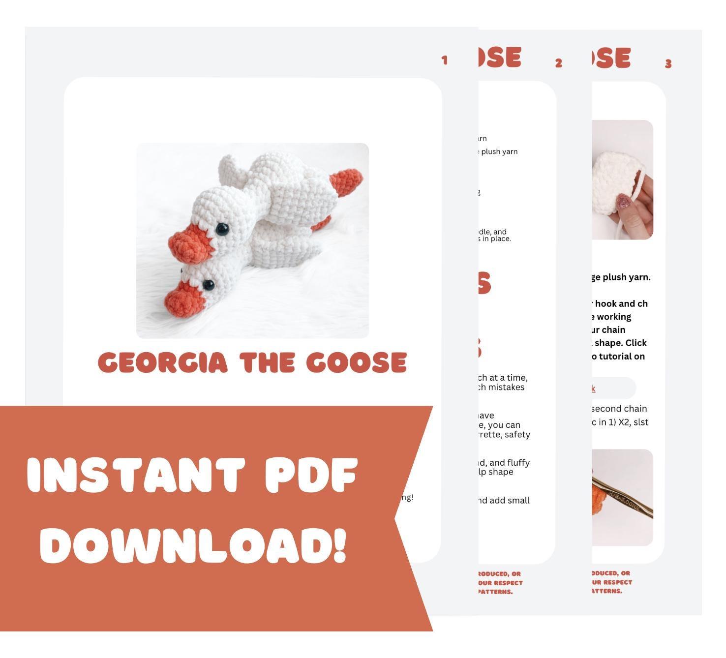 NO SEW Goose Crochet Pattern Goose Amigurumi Pattern DIY Crochet Tutorial Duck Crochet Animal Patterns Amigurumi Mallard Duck Plushie Cute thumbnail 4