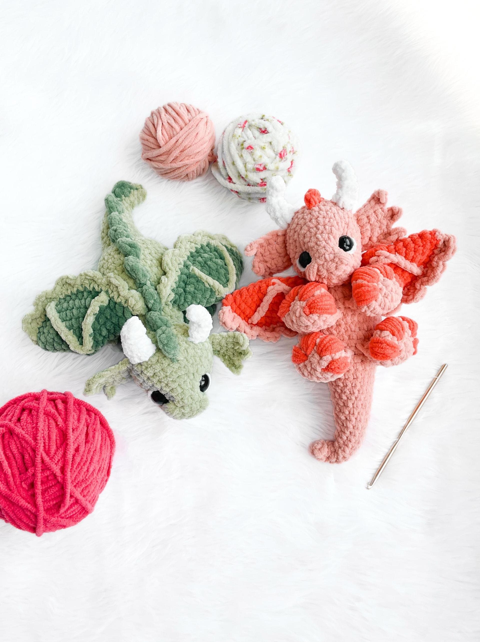NO SEW Dragon Crochet Pattern Dragon Amigurumi Pattern DIY Crochet Tutorial Dino Crochet Animal Patterns Amigurumi dino Plush Cute Toy Dino