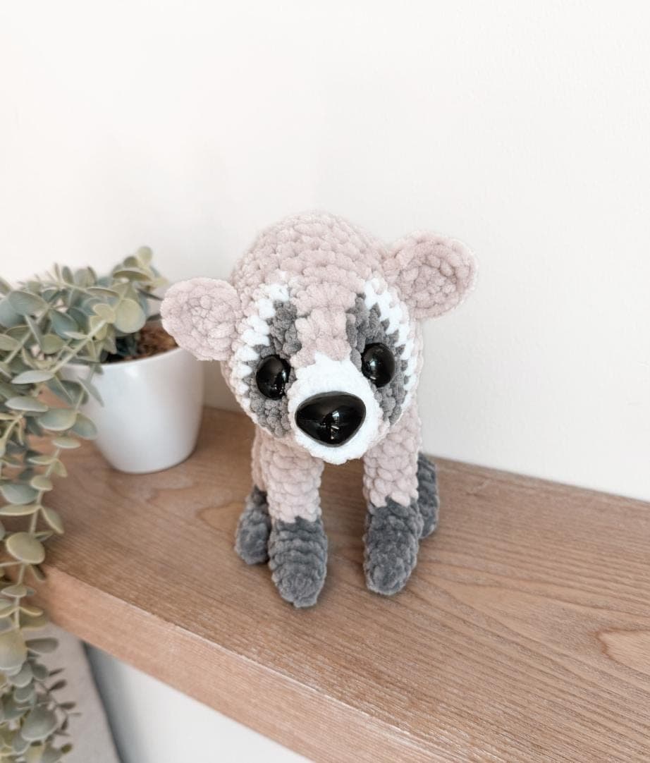 Jimothy Crochet Pattern, Amigurumi Animal diy, Jimothy the Raccoon (PDF Tutorial) thumbnail 4
