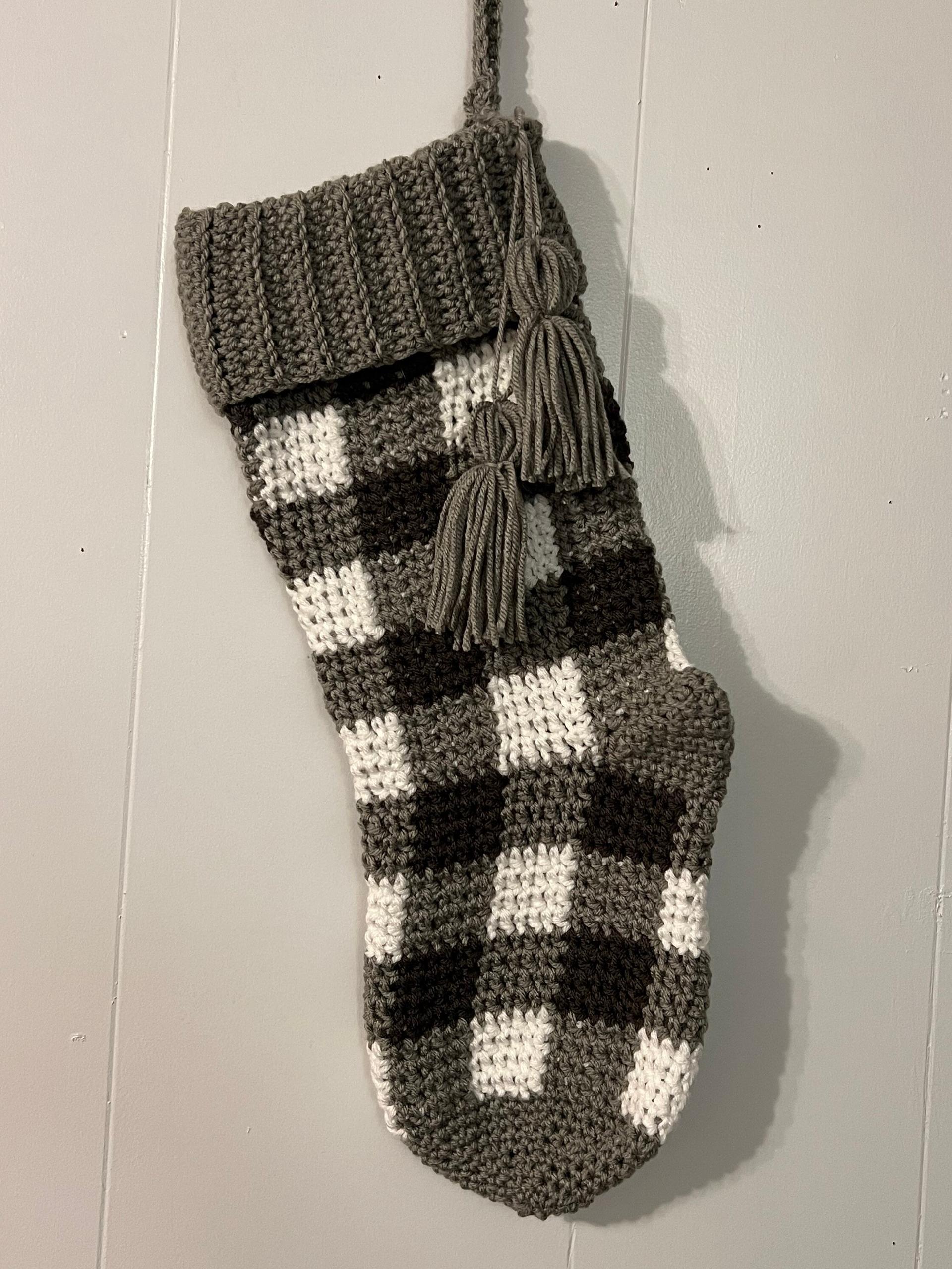 Plaid Christmas stocking