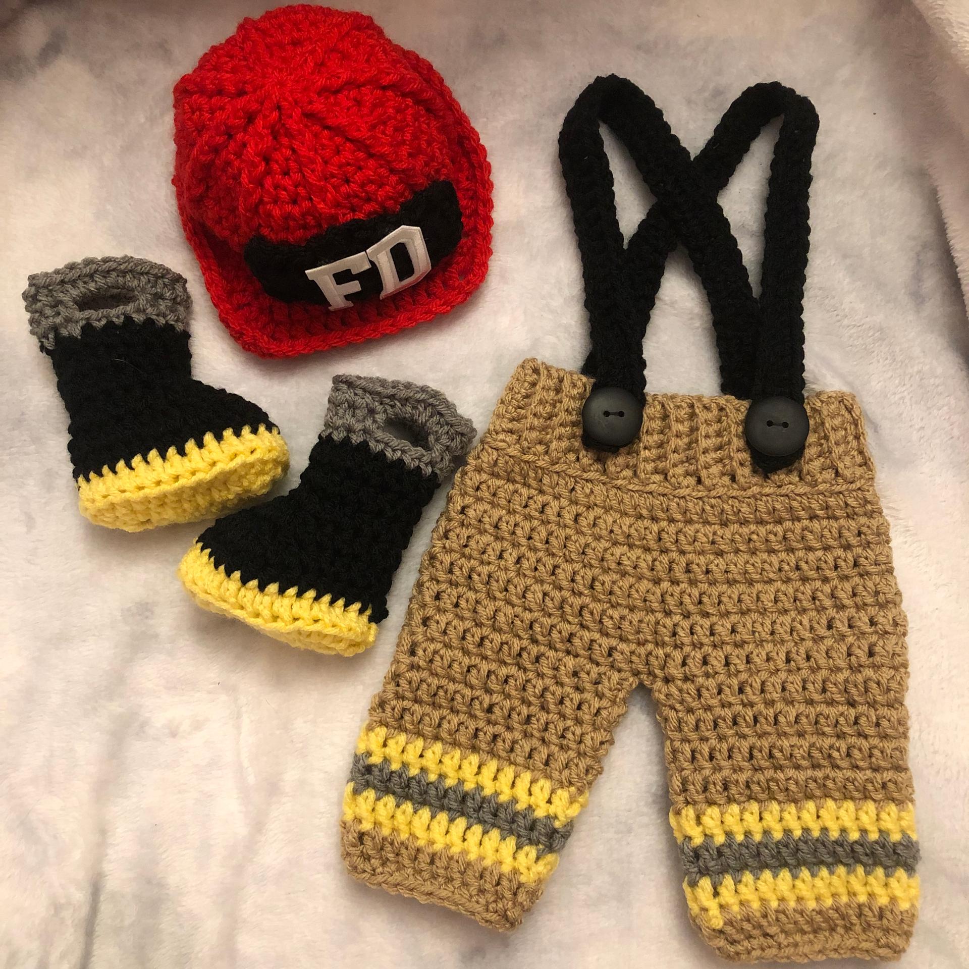 Baby firefighter outfit