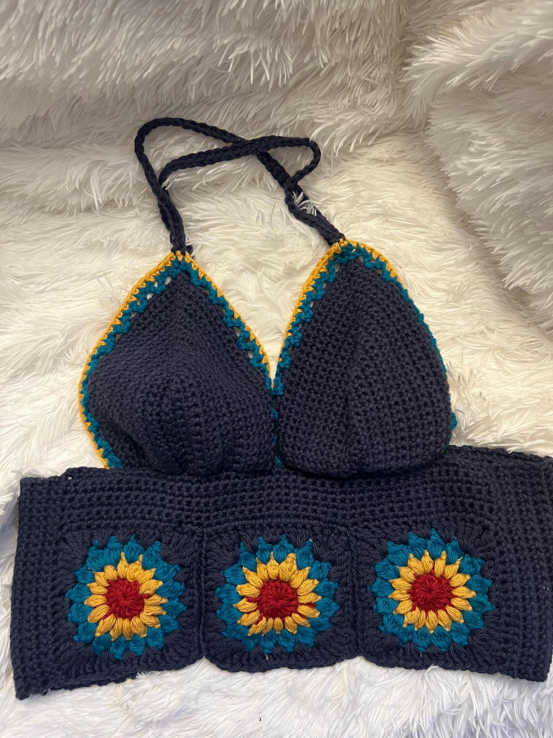 Granny square flower top