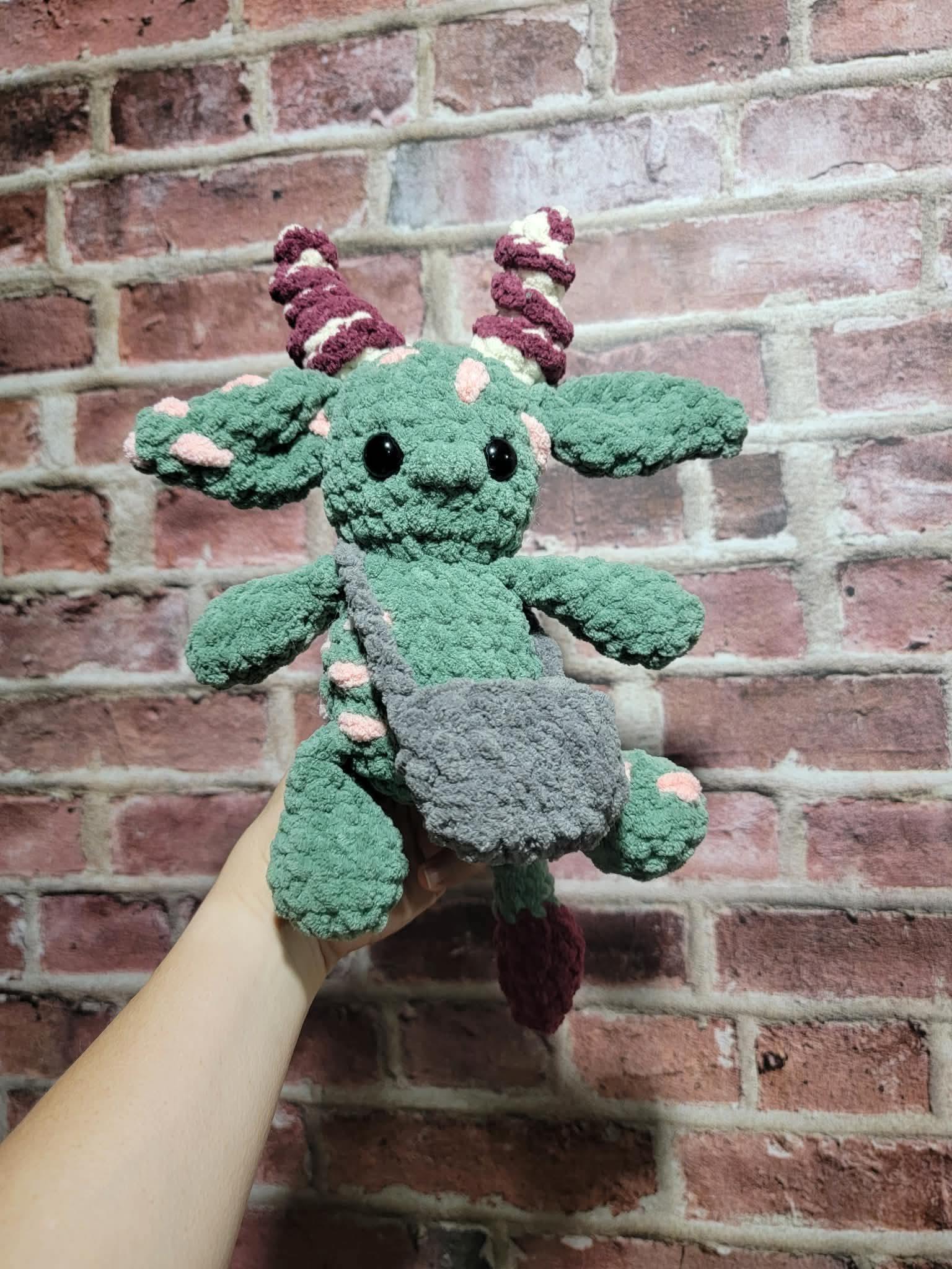xylo the forest guardian | amigurumi pattern, low sew, crochet pattern, amigurumi, sprites, mythical, mystical thumbnail 9