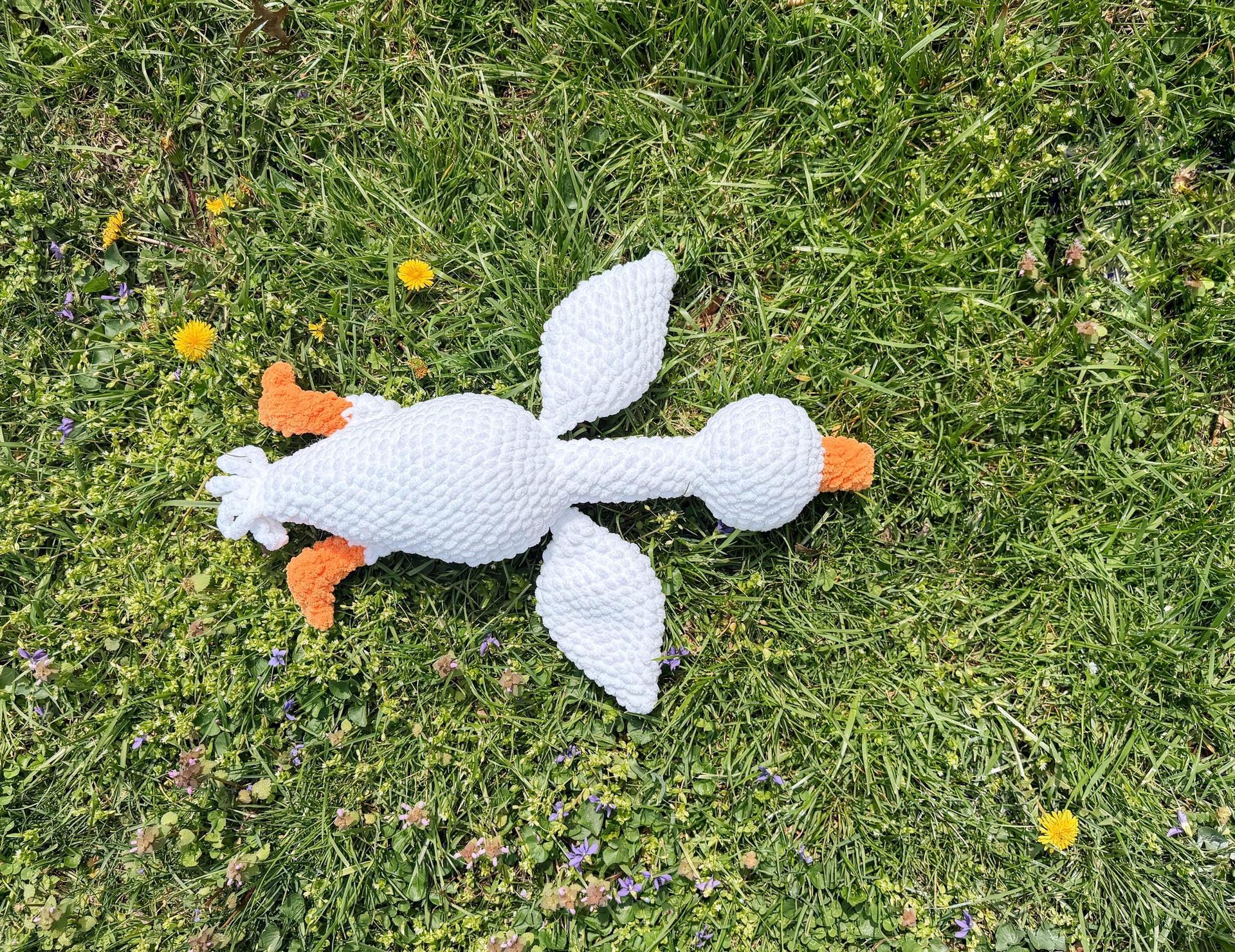 lucy the goose- NO sew crochet pattern, amigurumi goose crochet pattern, goose pattern, crochet, amigurumi, spring crochet thumbnail 7