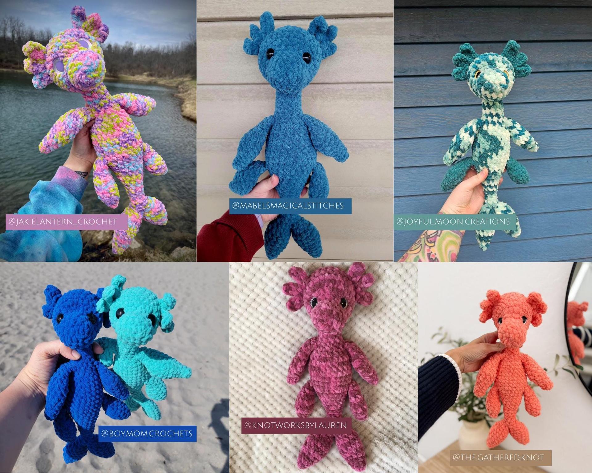 Nessie- crochet Nessie pattern, cryptid crochet pattern, amigurumi cryptid, amigurumi creatures, crochet mythical pattern, Loch Ness monster thumbnail 10