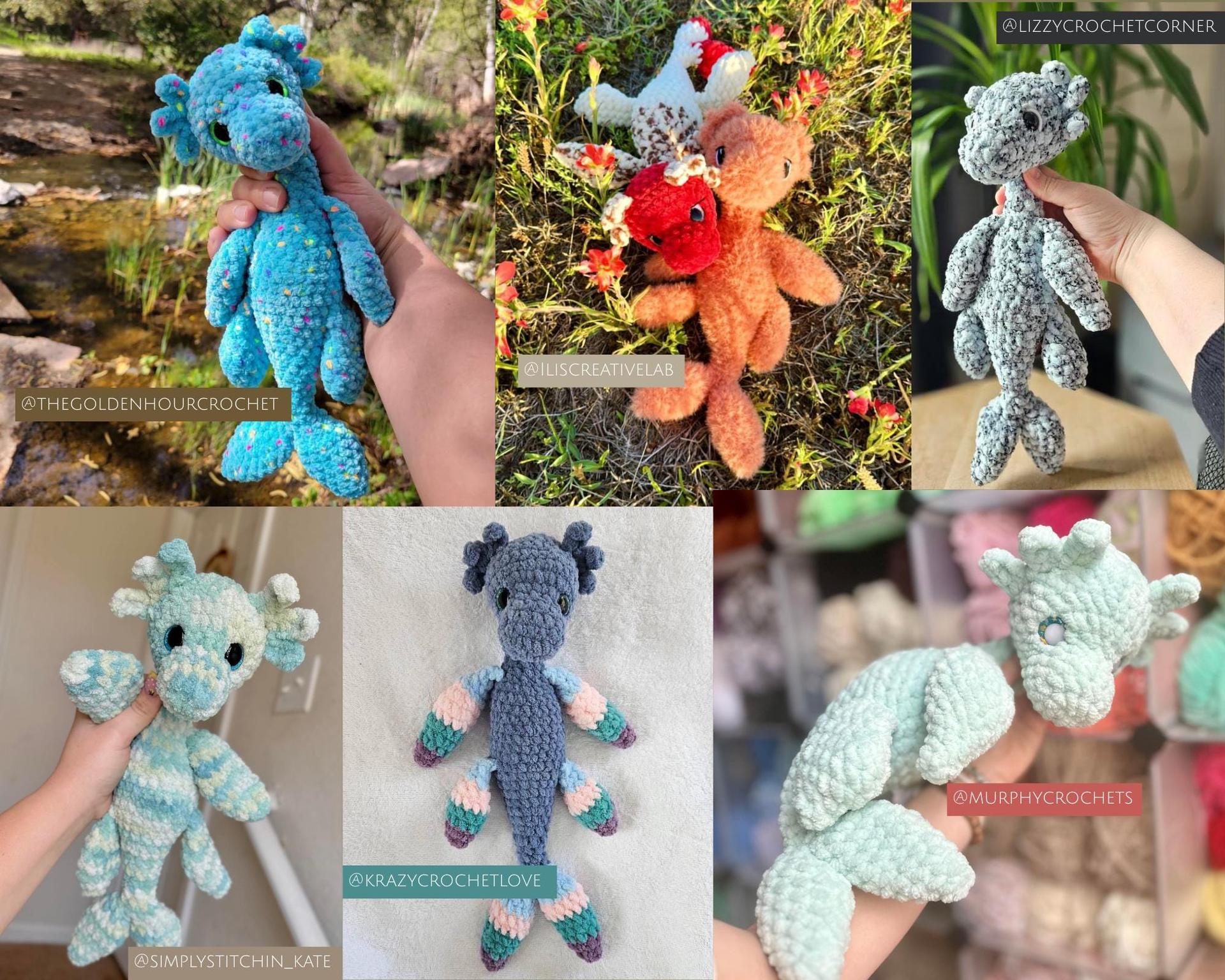 Nessie- crochet Nessie pattern, cryptid crochet pattern, amigurumi cryptid, amigurumi creatures, crochet mythical pattern, Loch Ness monster thumbnail 4